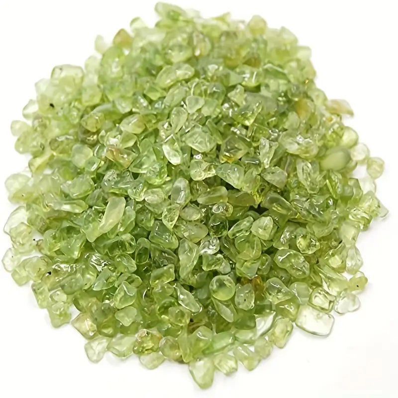 Rough Peridot Natural Crushed Stones Crystals Interior Decorative Gemstones - 3-6mm - 250Ct.