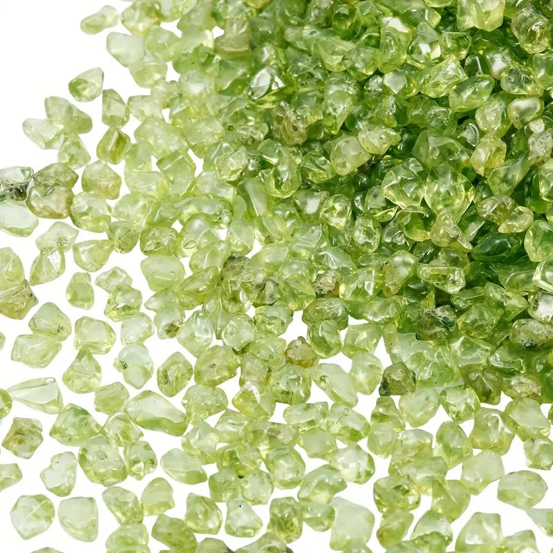 Rough Peridot Natural Crushed Stones Crystals Interior Decorative Gemstones - 3-6mm - 250Ct.