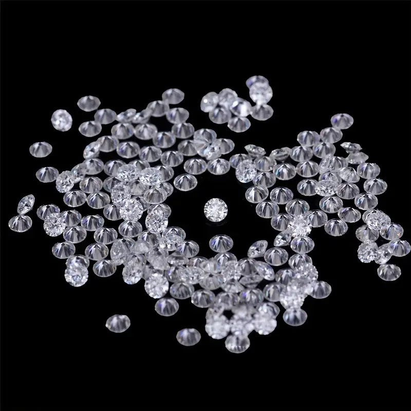 Moissanite Diamond - 2.6mm 0.125Ct TW 2 Pack (2 pcs) Loose Stone Round Cut, Jewelry 2 Matching Stones, Ideal choice for Gifts