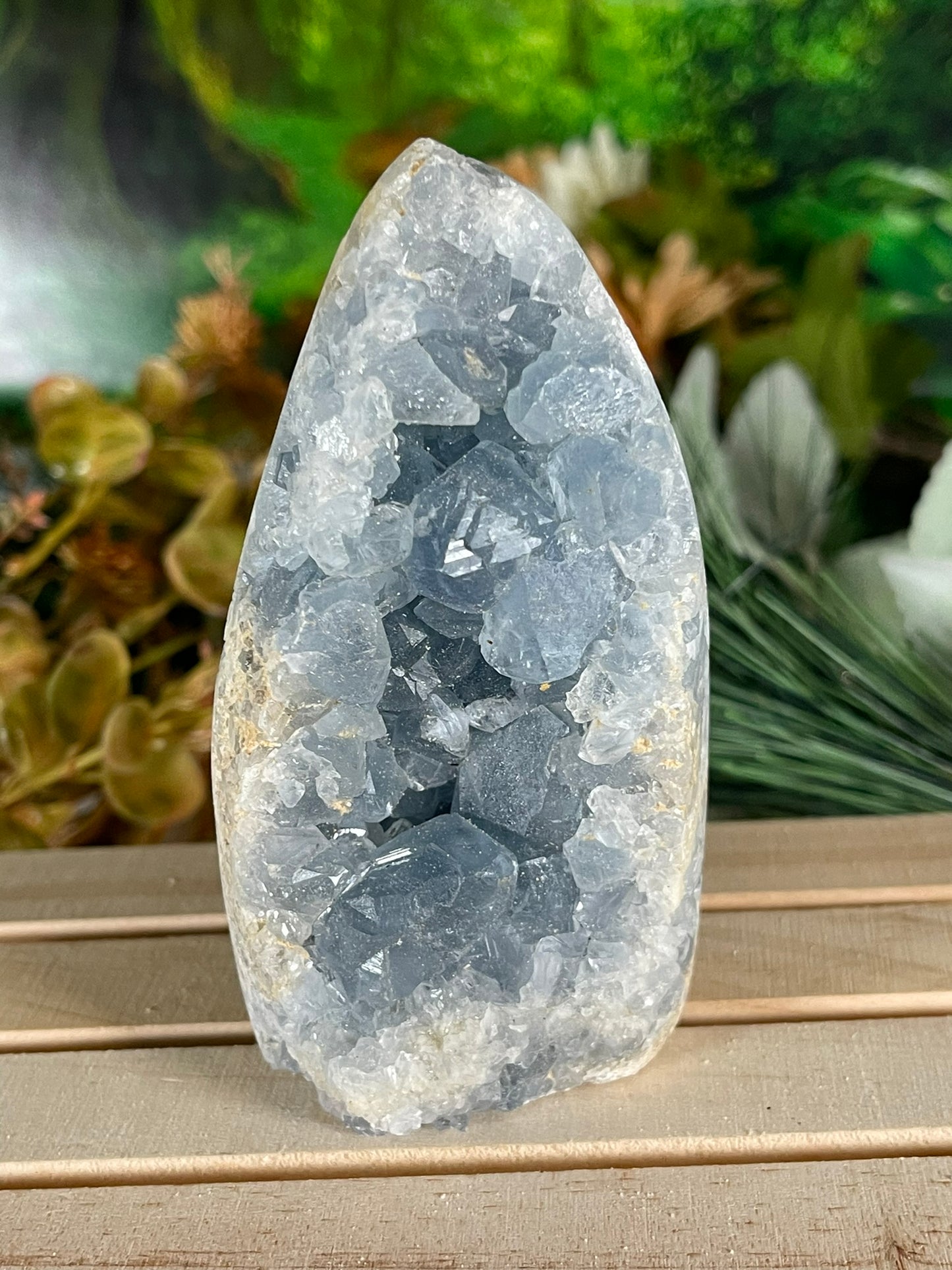 Rough Celestite - Natural Geode Quartz Crystal Cluster Mineral Specimen Egg Shape - 616g