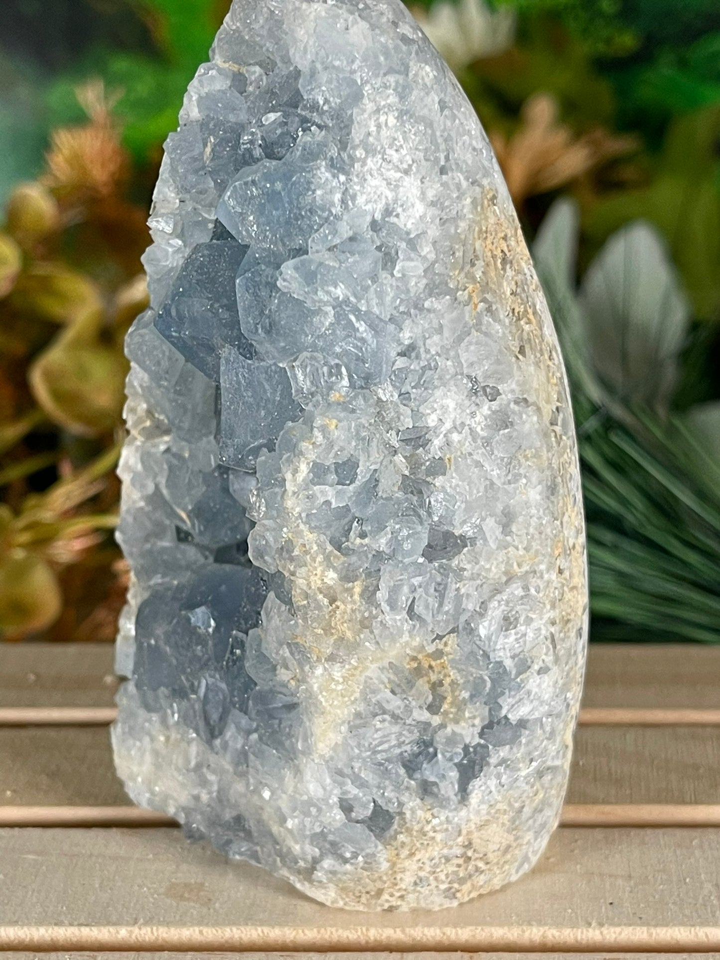 Rough Celestite - Natural Geode Quartz Crystal Cluster Mineral Specimen Egg Shape - 616g