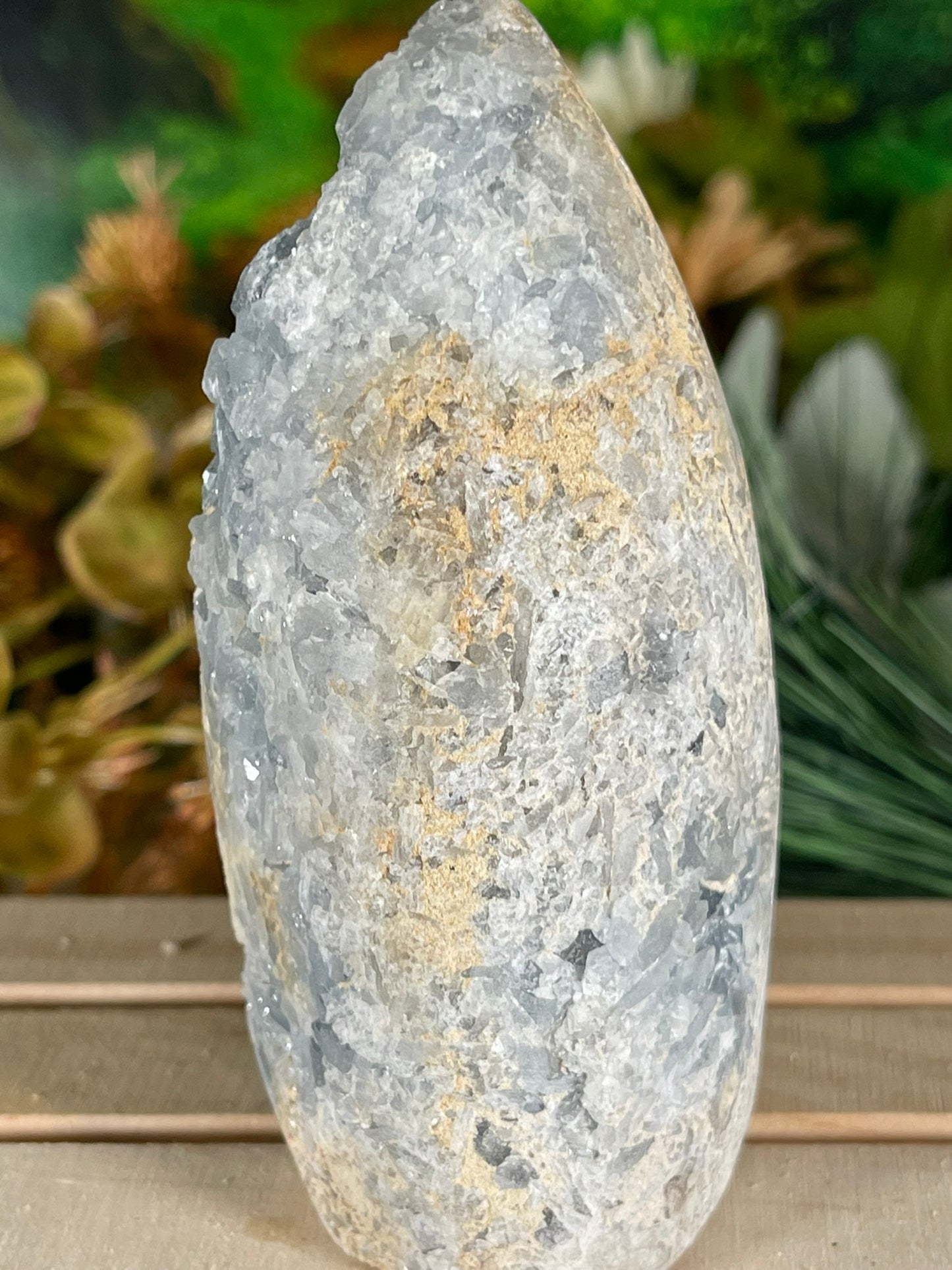 Rough Celestite - Natural Geode Quartz Crystal Cluster Mineral Specimen Egg Shape - 616g