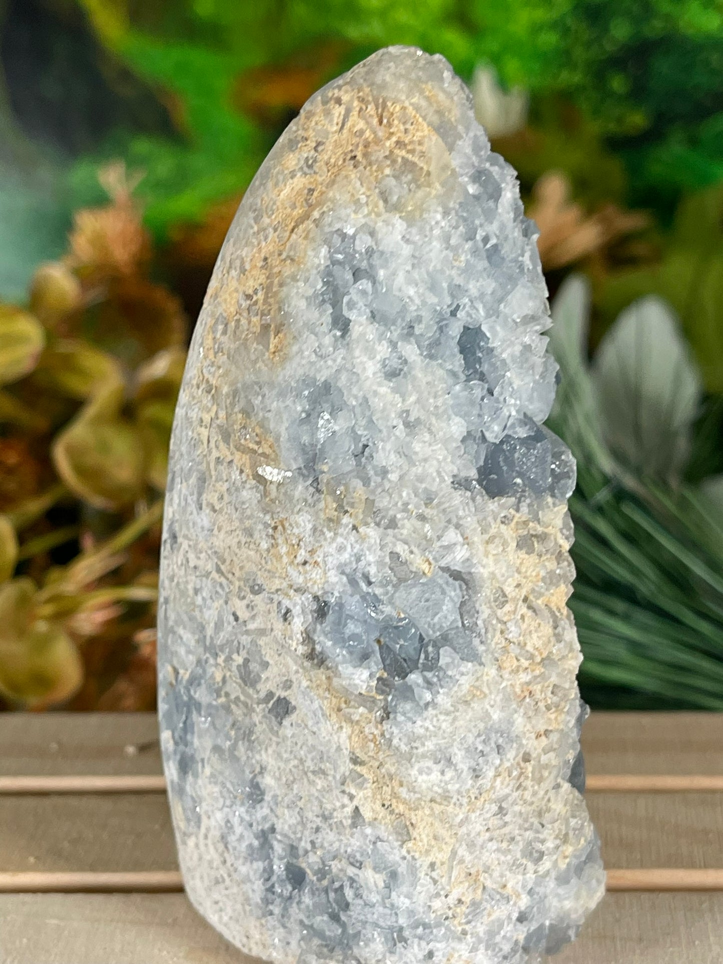 Rough Celestite - Natural Geode Quartz Crystal Cluster Mineral Specimen Egg Shape - 616g