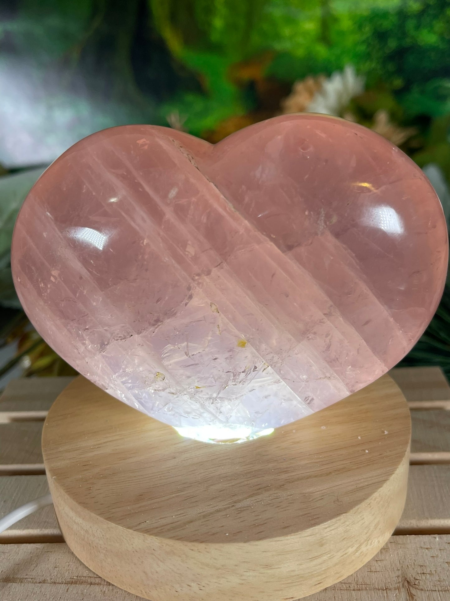 Large Pink Rose Quartz Natural Earth Mined Crystal Polished Heart - 600g