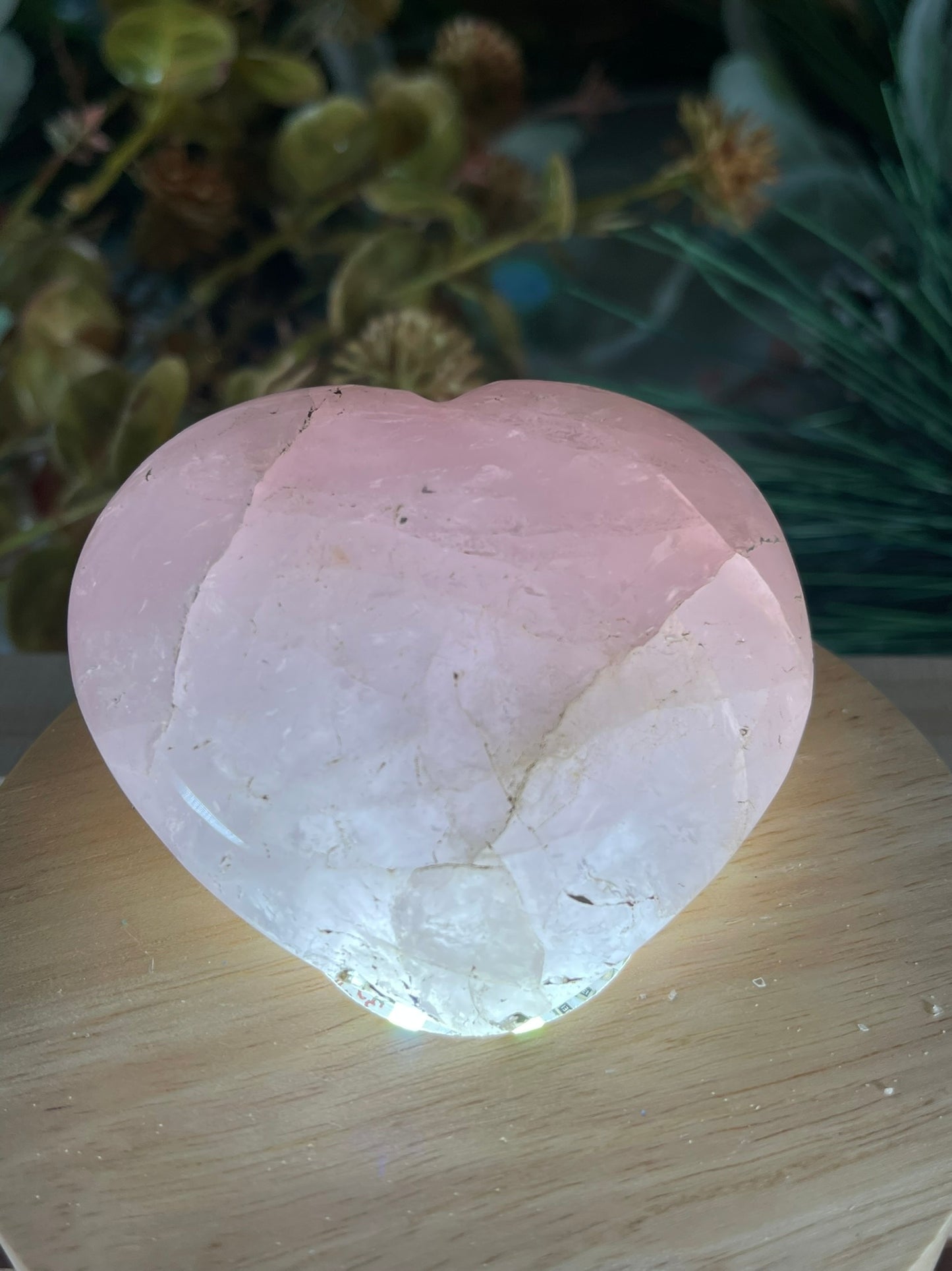 Large Pink Rose Quartz Natural Earth Mined Crystal Polished Heart - 174g