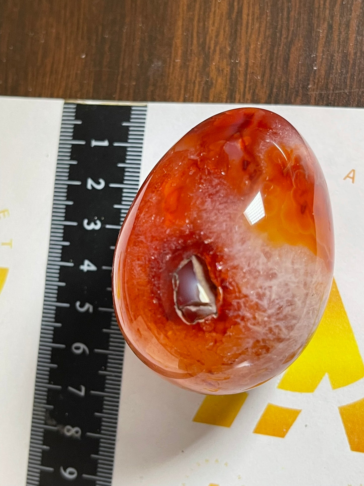 Carnilian Orange Agate Quartz Natural Earth Mined Crystal Polished Egg - 145g