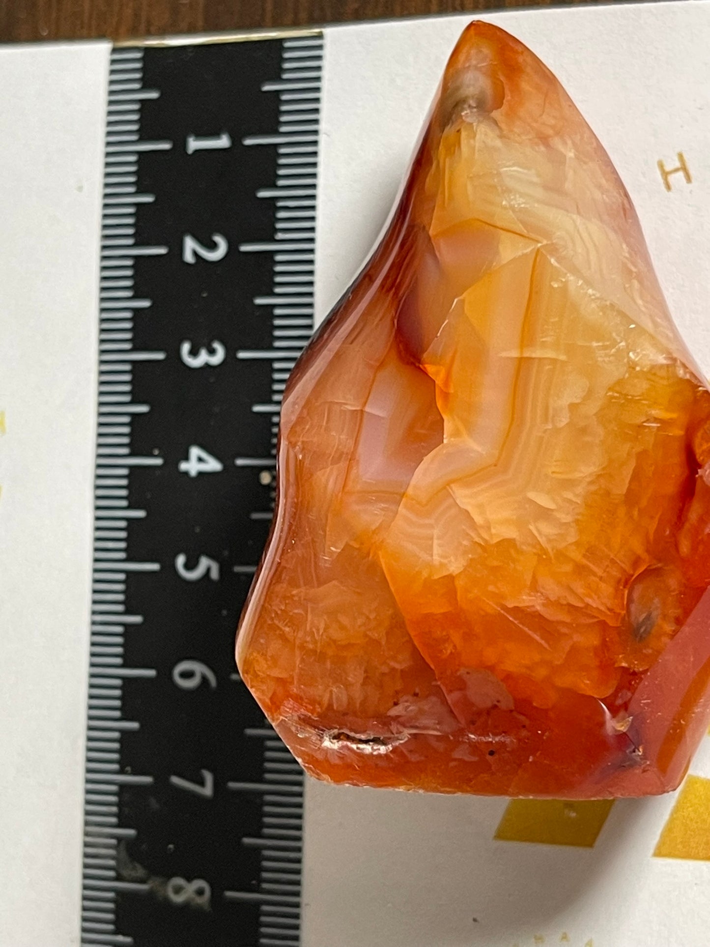 Carnilian Orange Agate Quartz Natural Earth Mined Crystal Polished Flame Stone - 93g