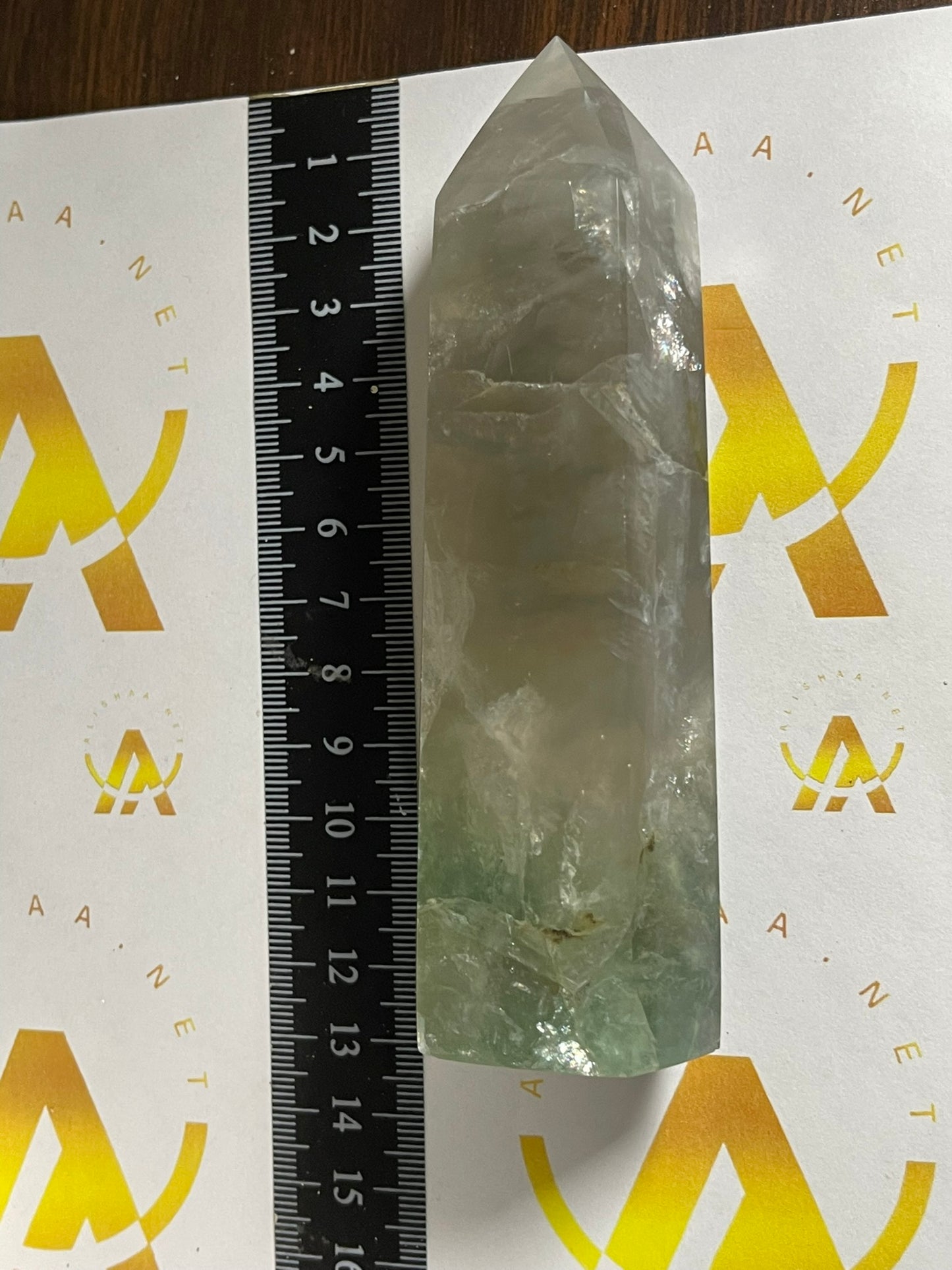 Tower - Rainbow Flourite Natural Stone Quartz Crystal Obelisk Point - 323g