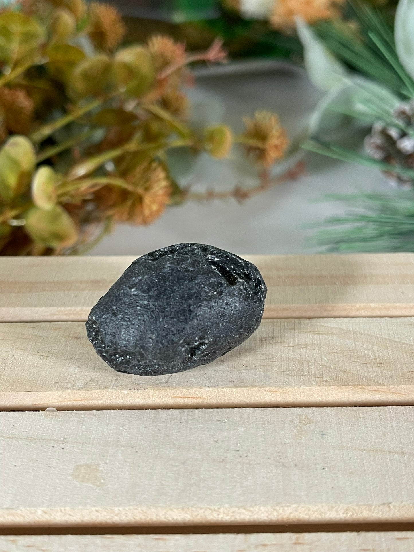 Meteorite - Tektite Space Rock Astroid Shard Glass Stone Rare Round - 27g