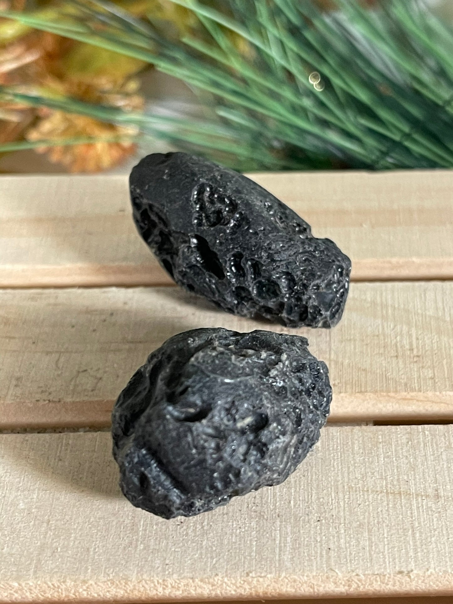 Meteorite - Tektite Space Rocks Astroid Glass Stone Rare Lot of 2 - 27g