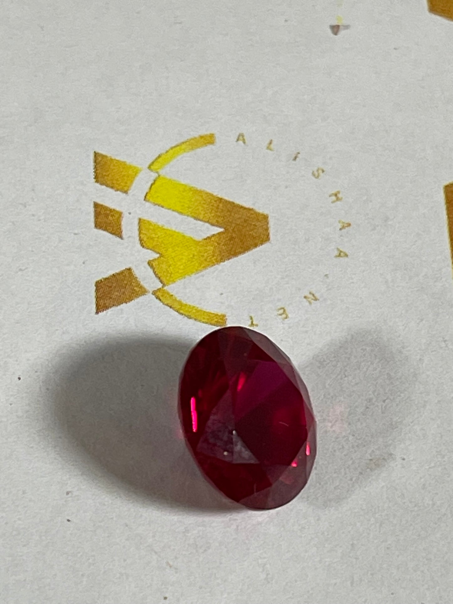 Faceted Red Garnet- Natural Dark Red VVS Oval Cut - 1pc Stone - 7.25Ct TW 11.80mm