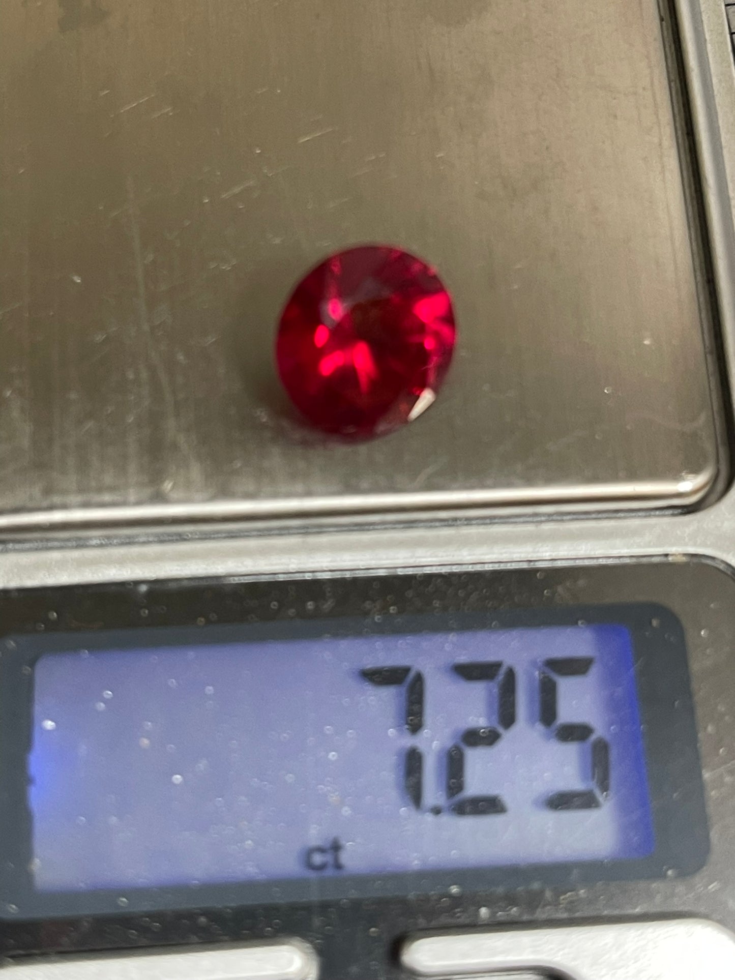 Faceted Red Garnet- Natural Dark Red VVS Oval Cut - 1pc Stone - 7.25Ct TW 11.80mm