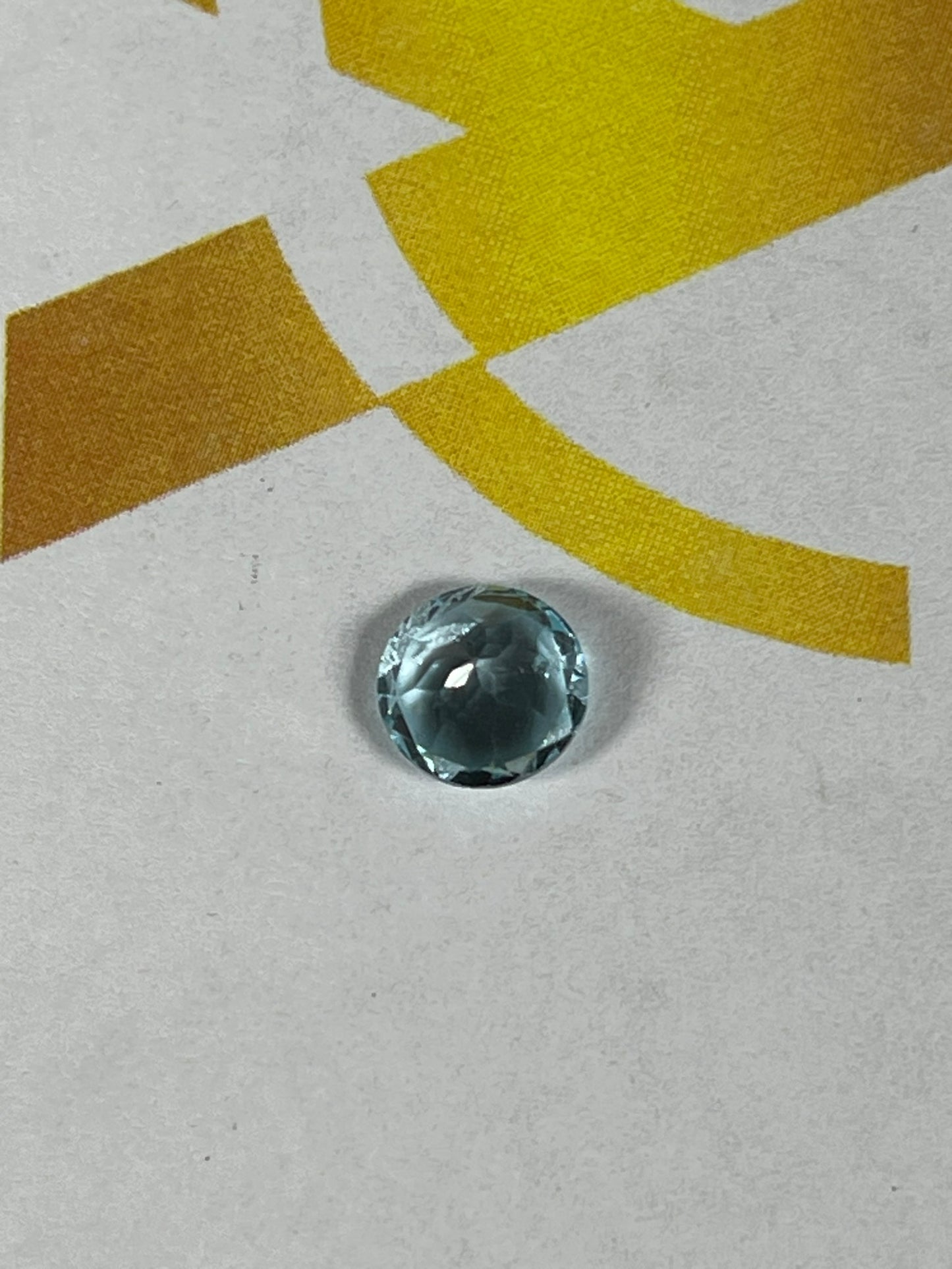 Faceted Aquamarine - Natural Light Blue VVS Round Cut - 1pc Stone - 1.55Ct TW