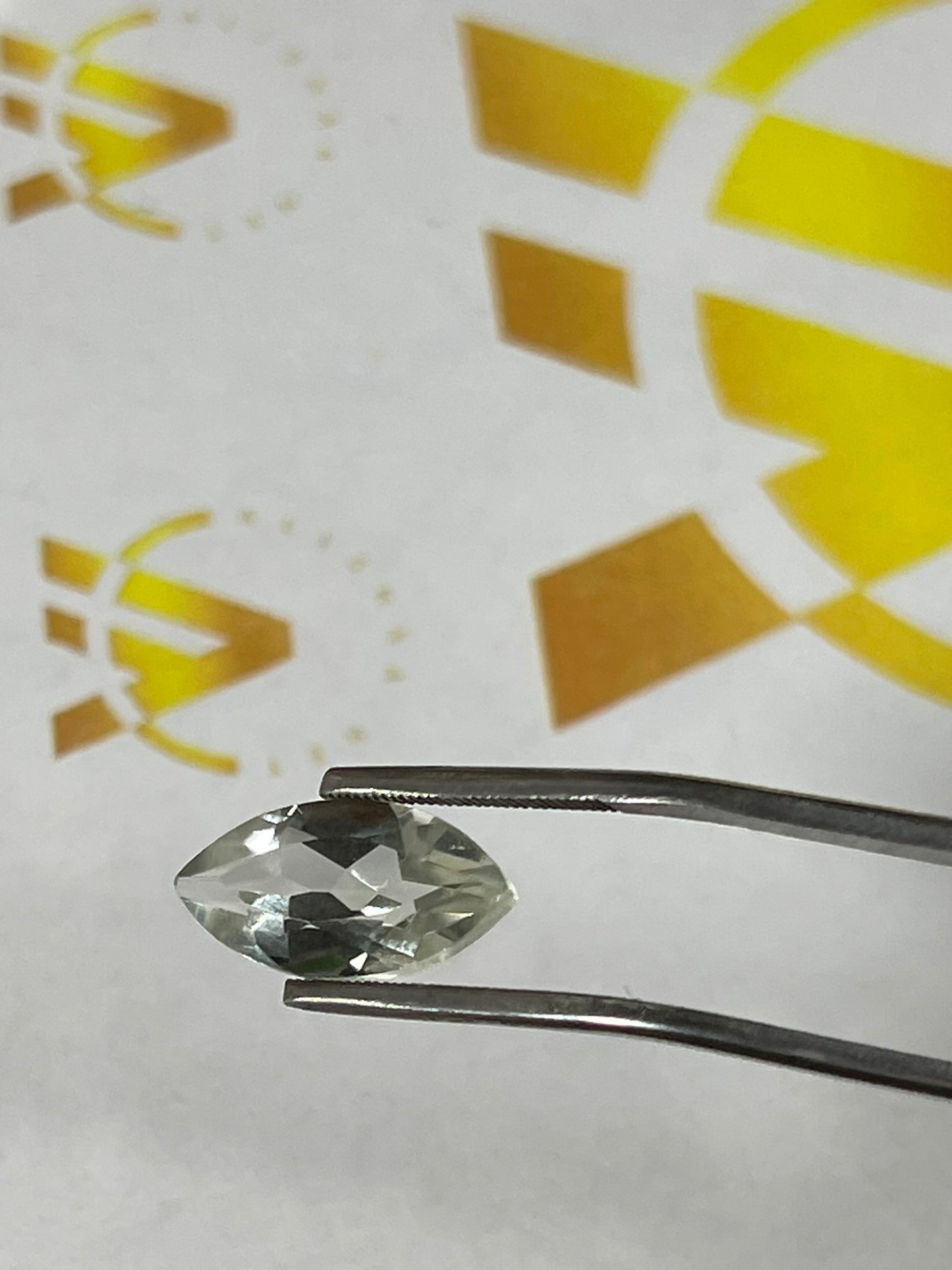 Faceted Topaz - Natural White Clear VVS Marquise Cut - 1pc - 3.10Ct TW