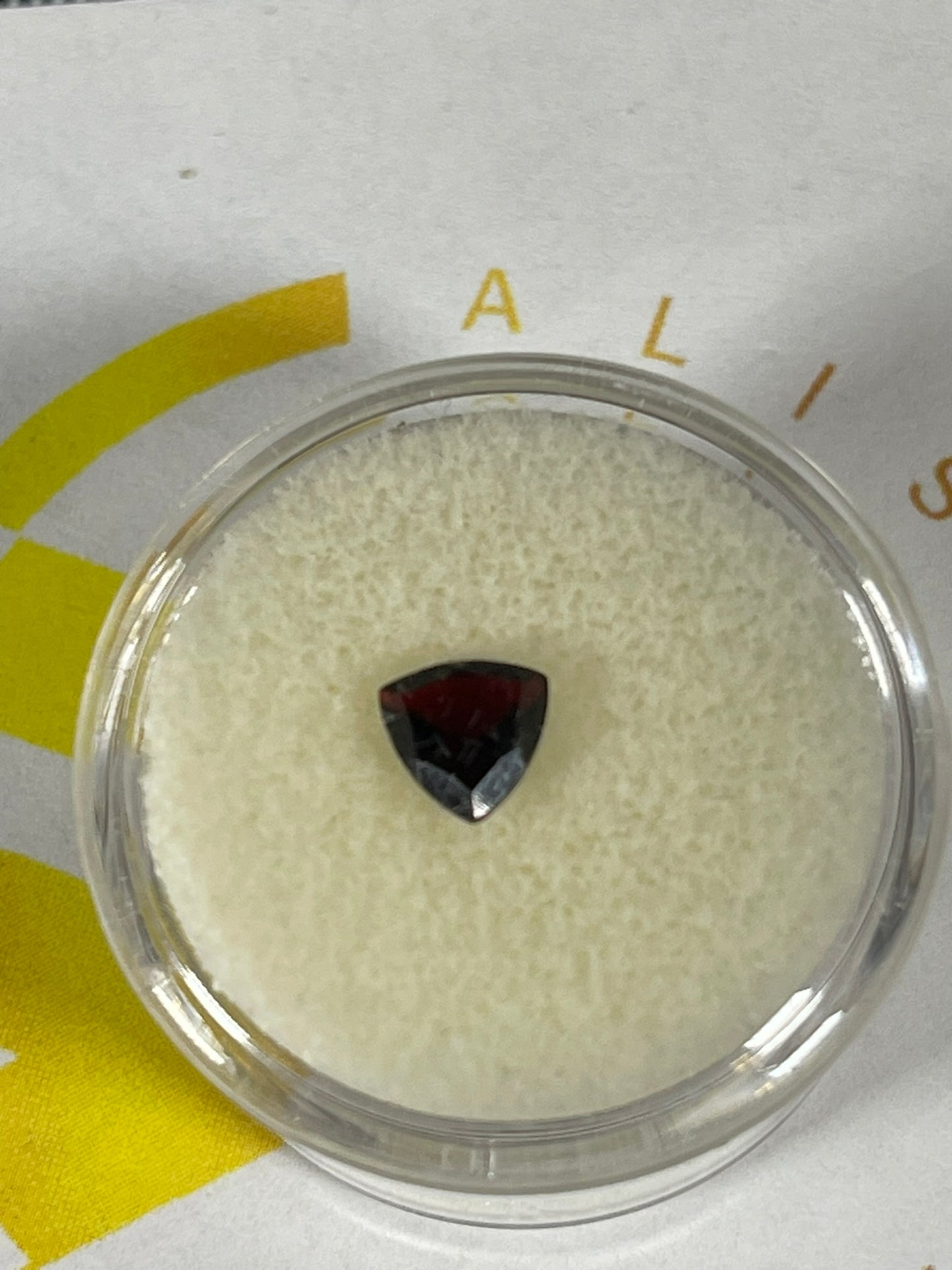 Faceted Red Garnet- Natural Dark Red VVS Trillion Cut - 1pc Stone - 0.70Ct TW