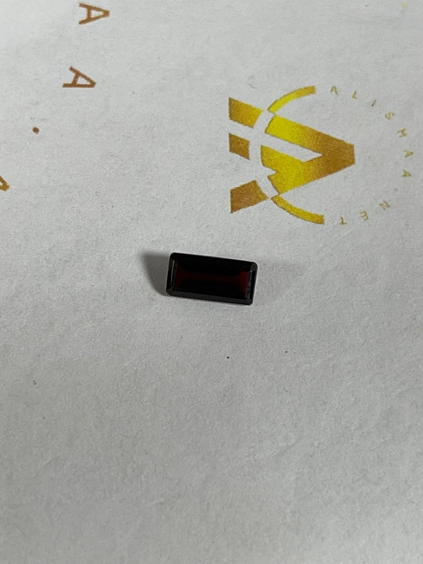 Faceted Red Garnet- Natural Dark Red VVS Rectangle Cut - 1pc Stone - 1.15Ct TW