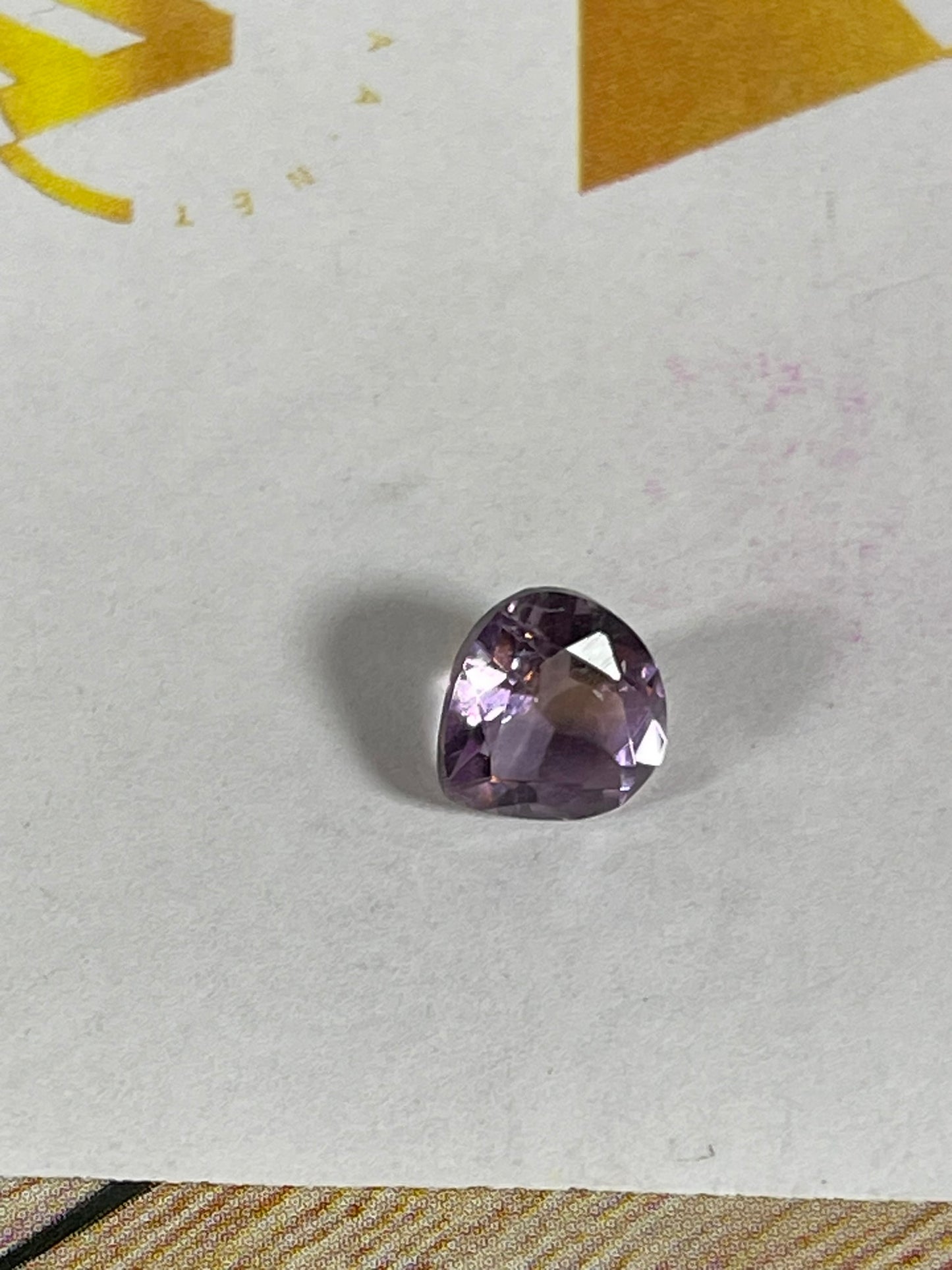 Faceted Amethyst - Natural Purple Pear Cut - 1pc Stone - 1.75Ct TW