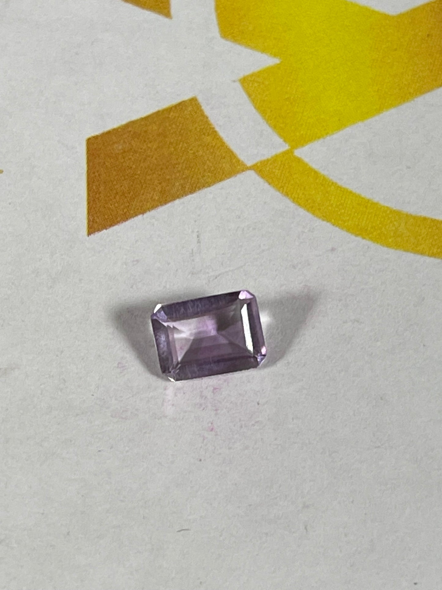 Faceted Amethyst - Natural Purple Rectangle Cut - 1pc Stone - 1.25Ct TW