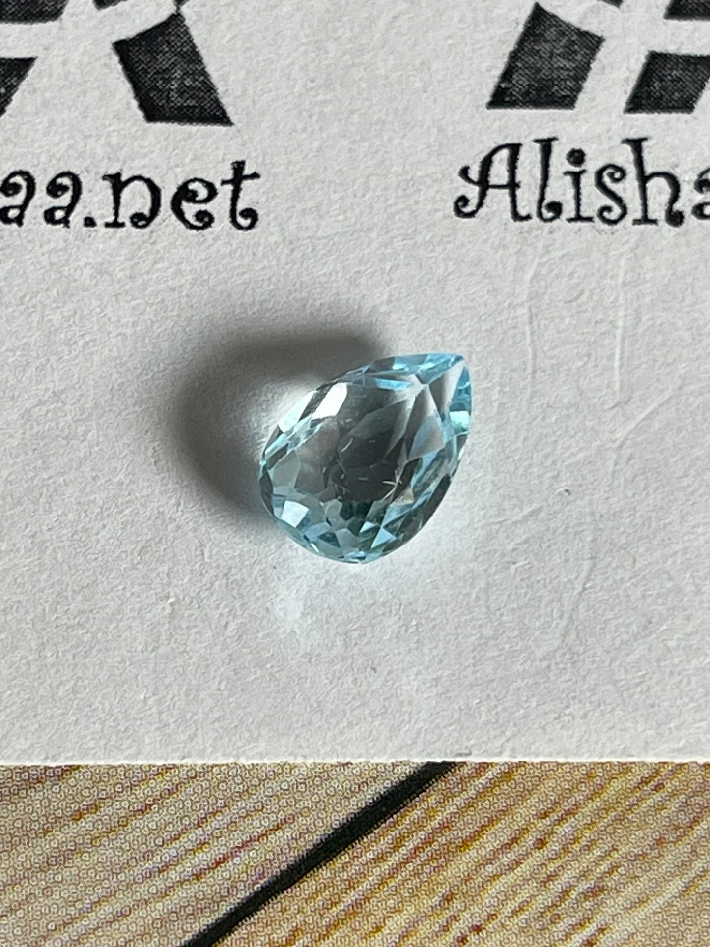 Faceted Aquamarine - Natural Light Blue VVS Double Sided Pear - 1pc Stone - 2.65Ct TW