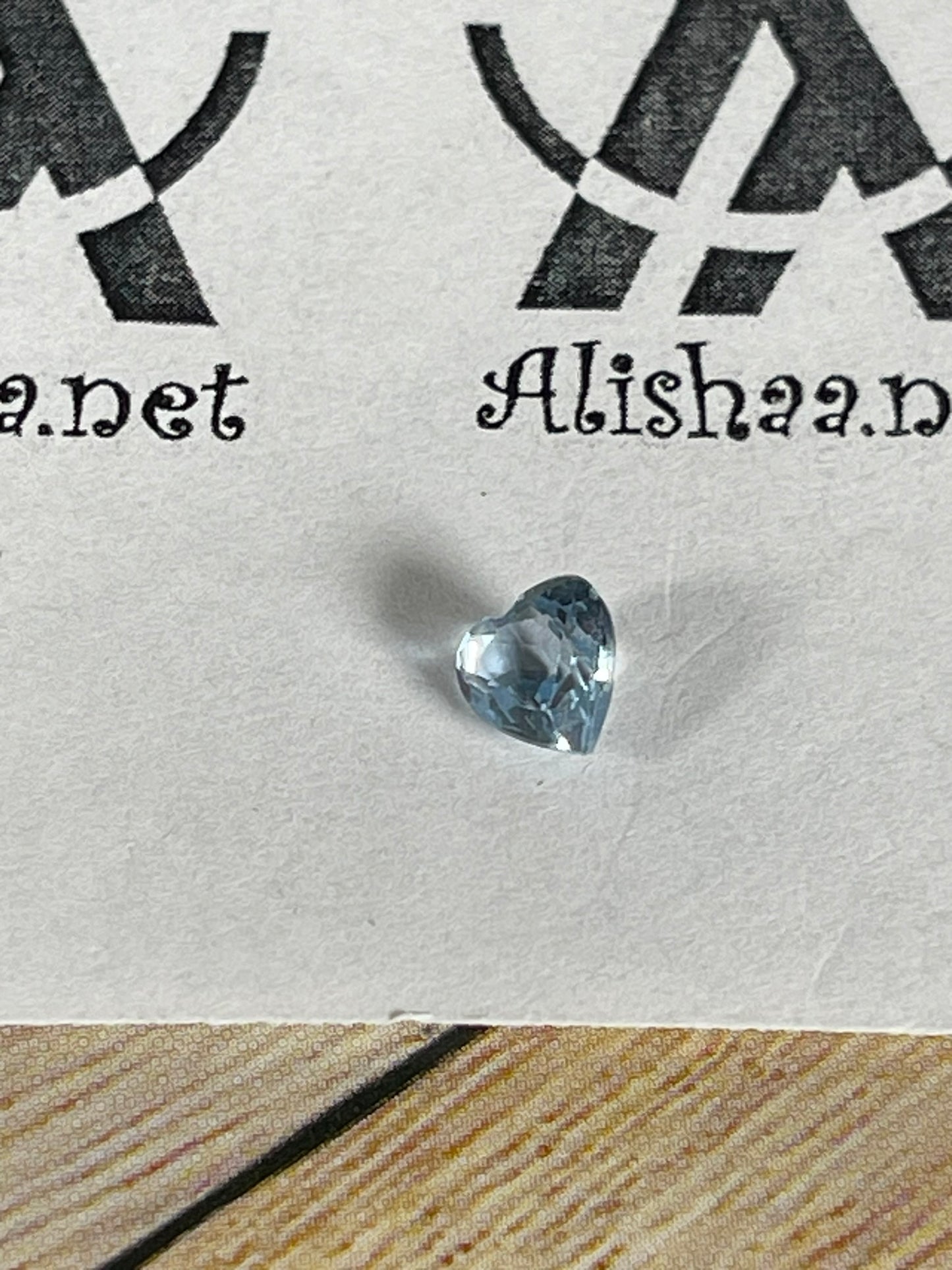 Faceted Aquamarine - Natural Light Blue VVS Heart Cut - 1pc Stone - 1.00Ct TW