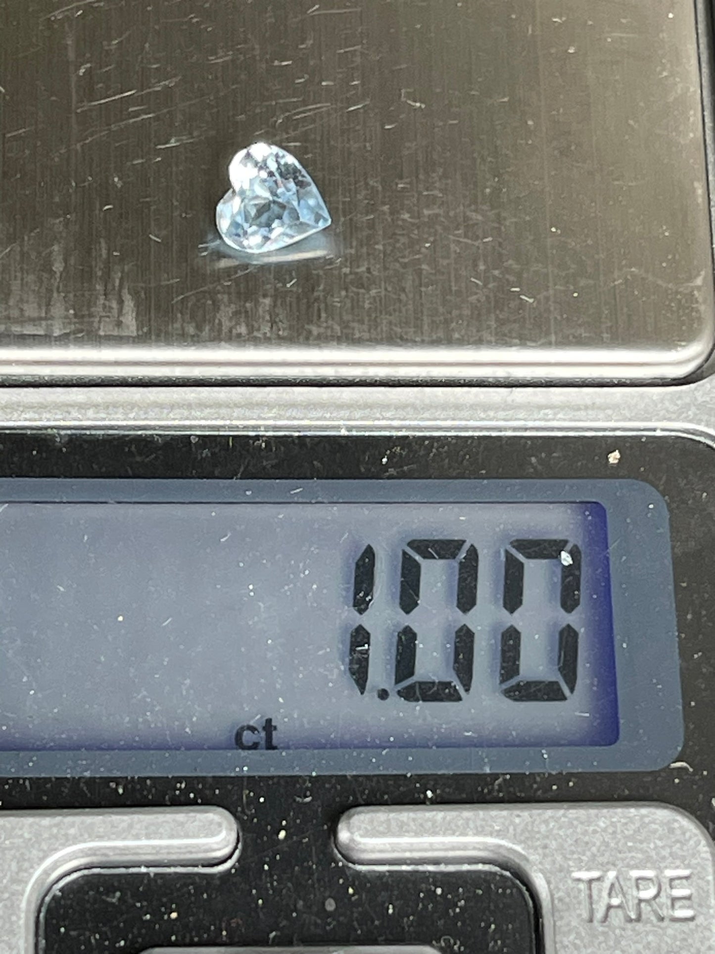 Faceted Aquamarine - Natural Light Blue VVS Heart Cut - 1pc Stone - 1.00Ct TW