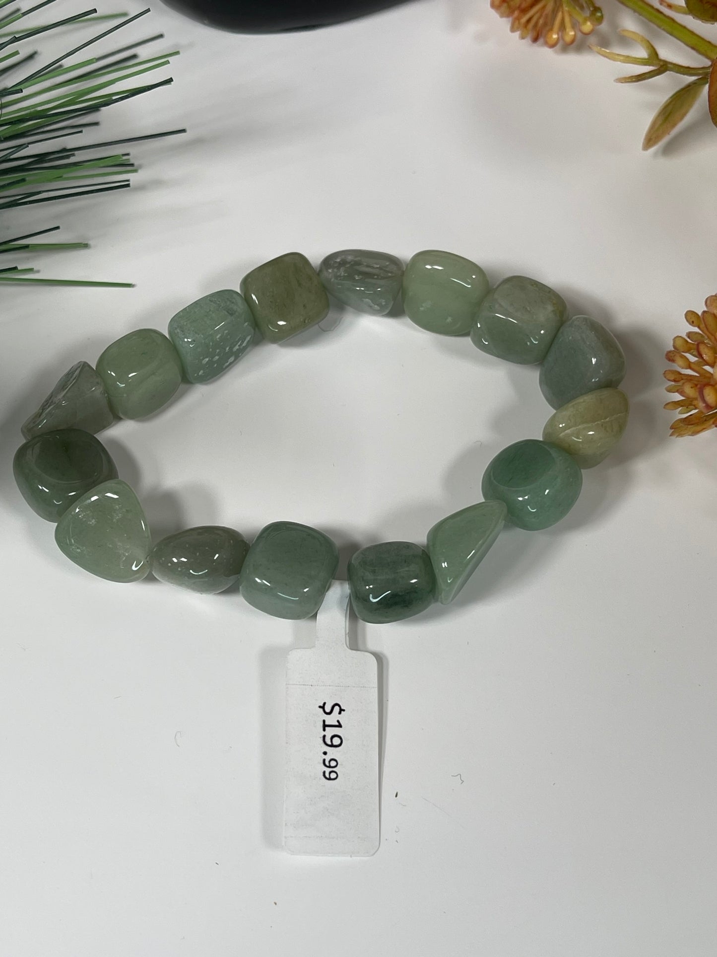 Bracelet - Natural Stone Green Aventurine Nugget Bracelet