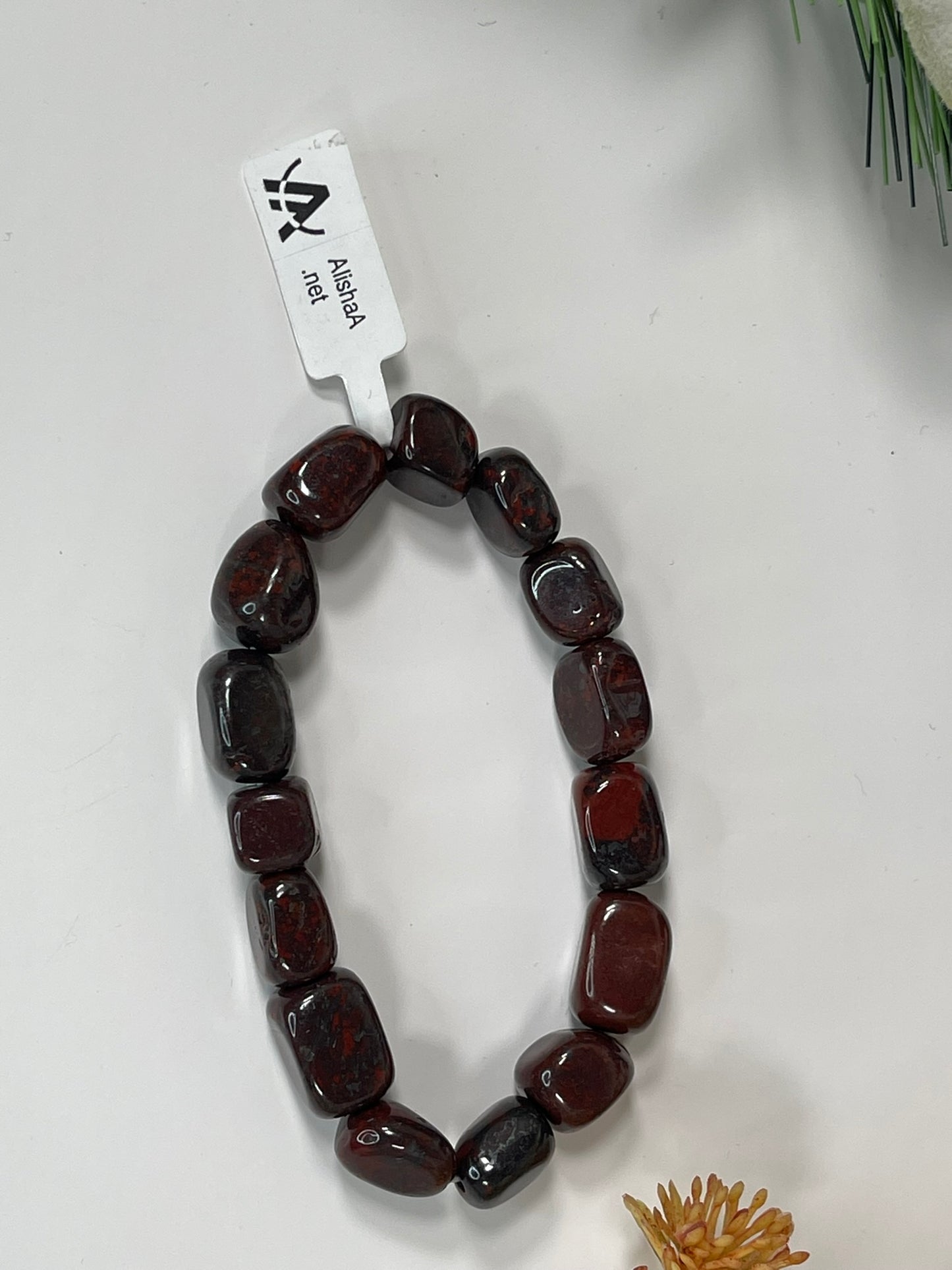 Bracelet - Natural Stone Bracciated Jasper Nugget Bracelet