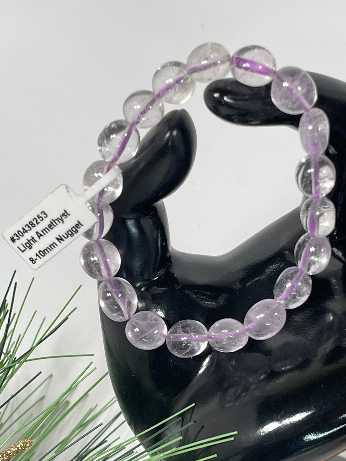 Bracelet - Natural Stone Light Amethyst Nugget Bracelet