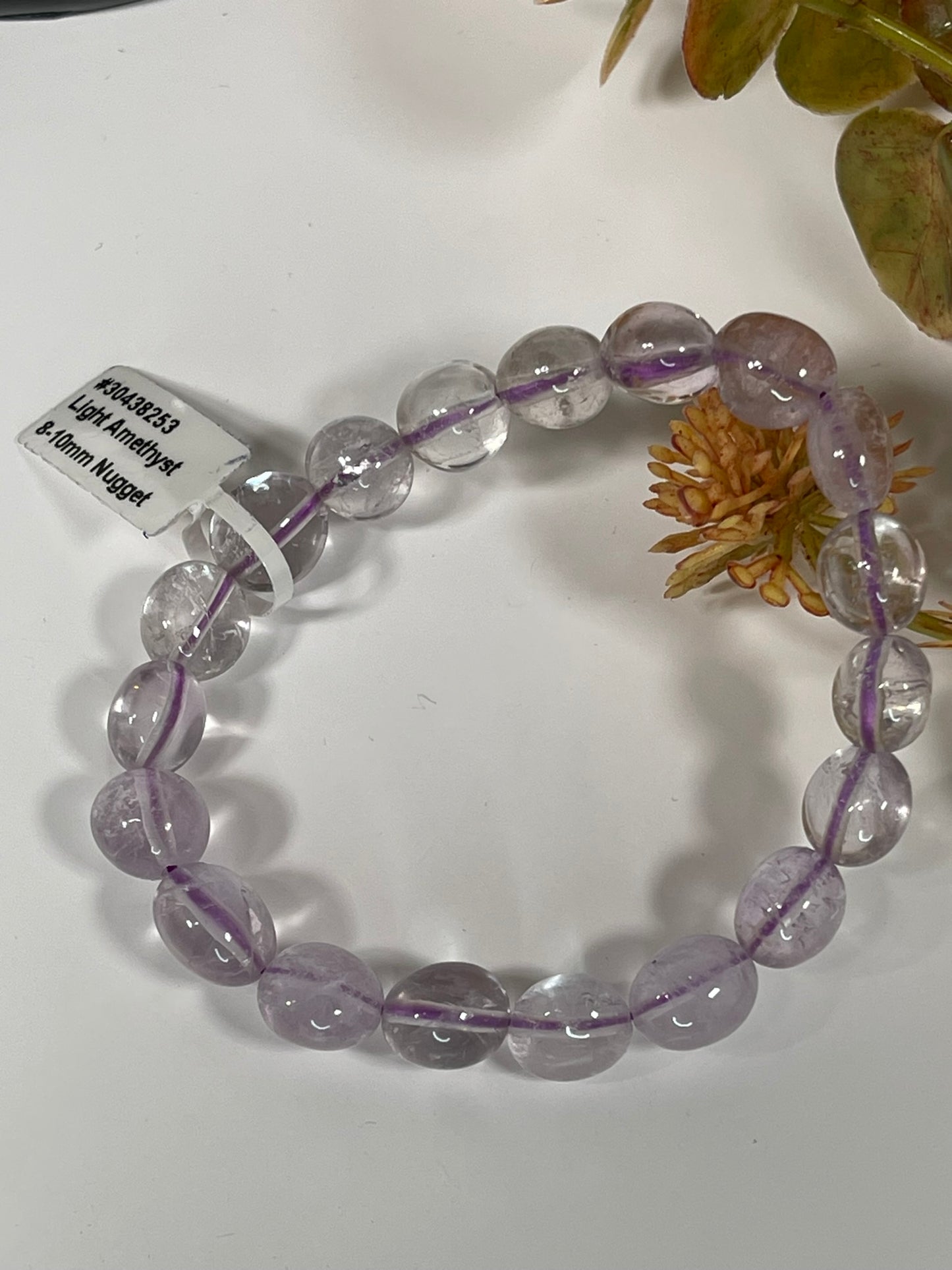 Bracelet - Natural Stone Light Amethyst Nugget Bracelet