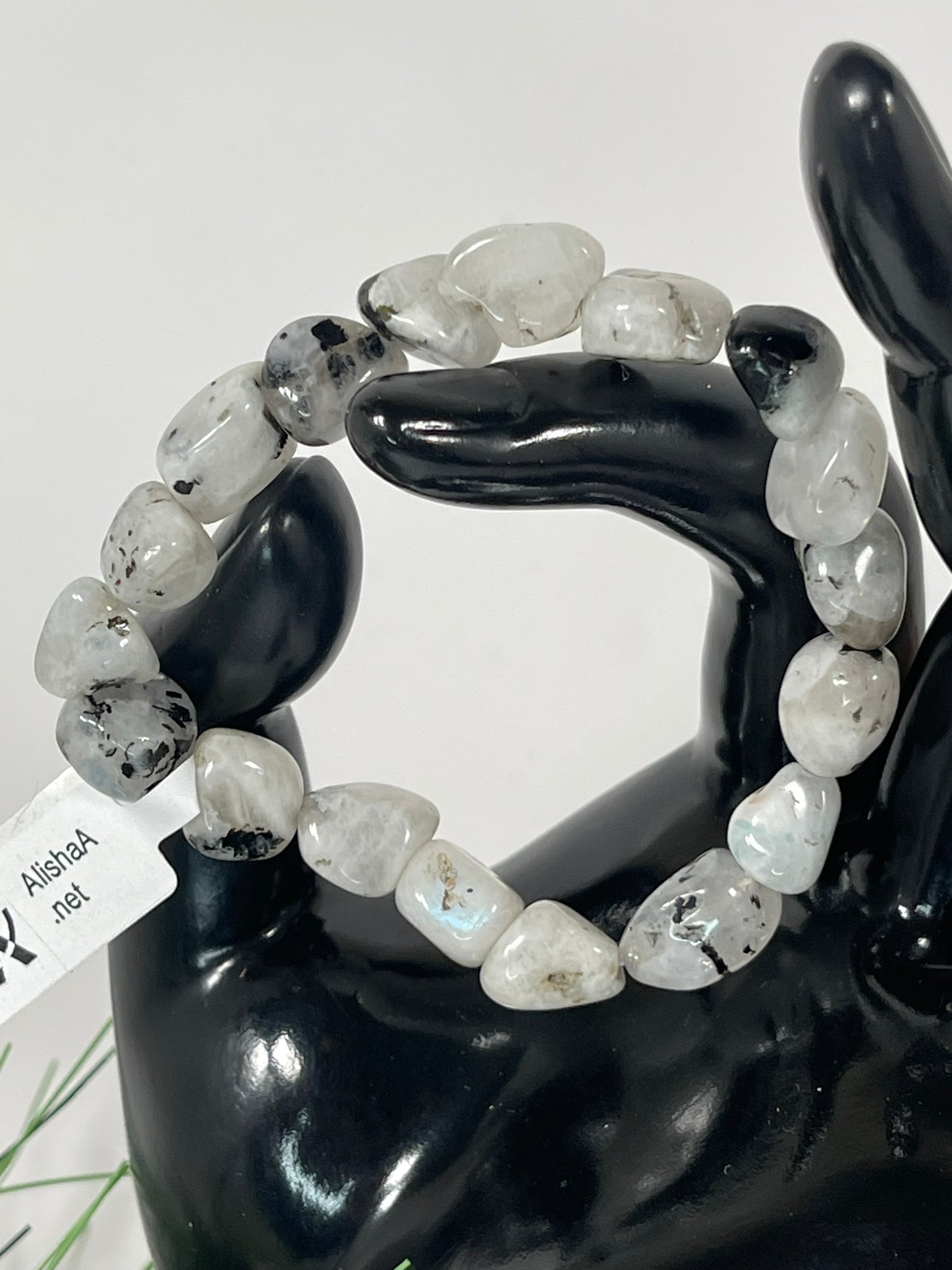 Bracelet - Natural Stone  Rainbow Moonstone Nugget Bracelet