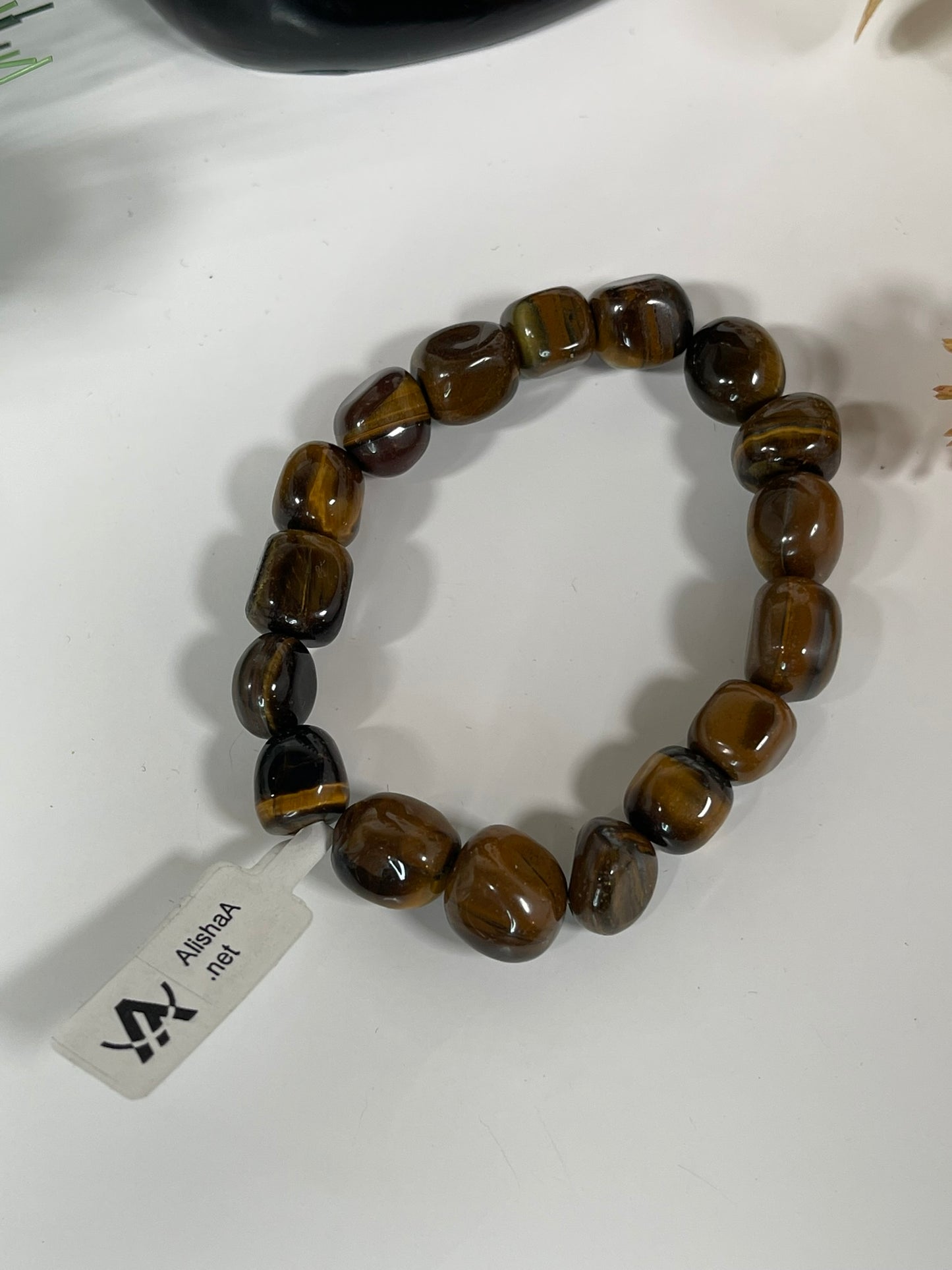 Bracelet - Natural Stone Tiger Eye Nugget Bracelet