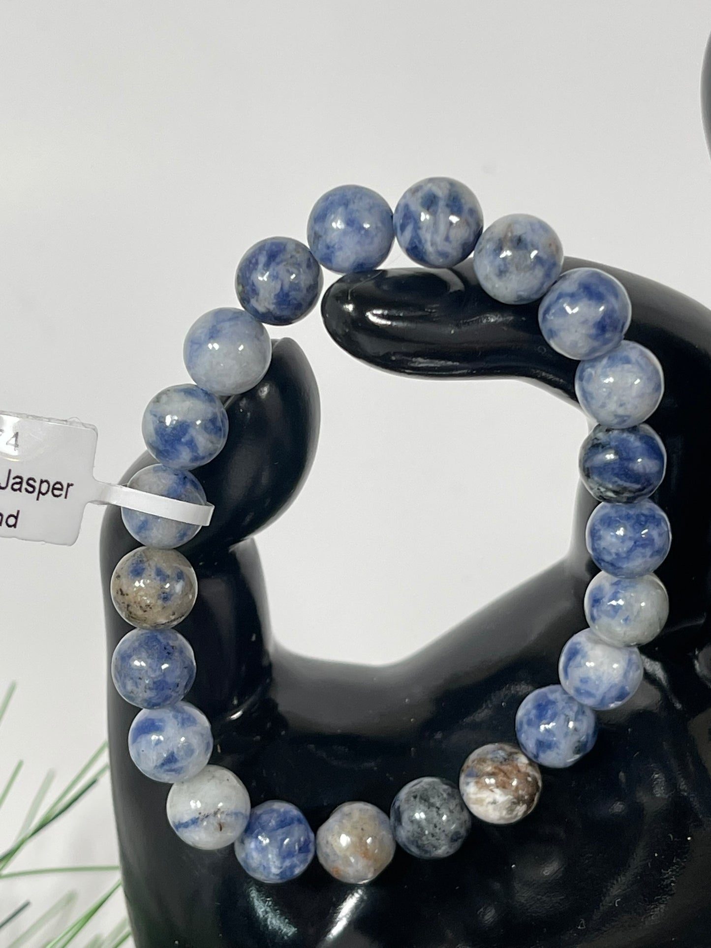 Bracelet - Natural Stone Crystal - Blue Spot Jasper - 8mm Round Bracelet