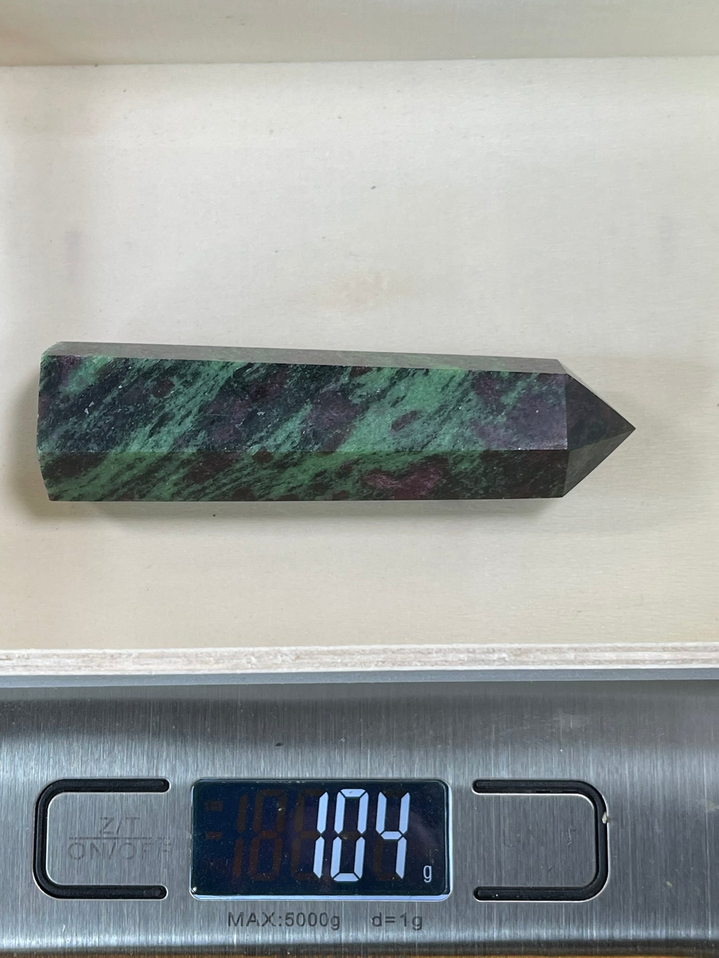 Tower - Rub Zoisite Jasper Natural Stone Crystal Obelisk Point - 104g