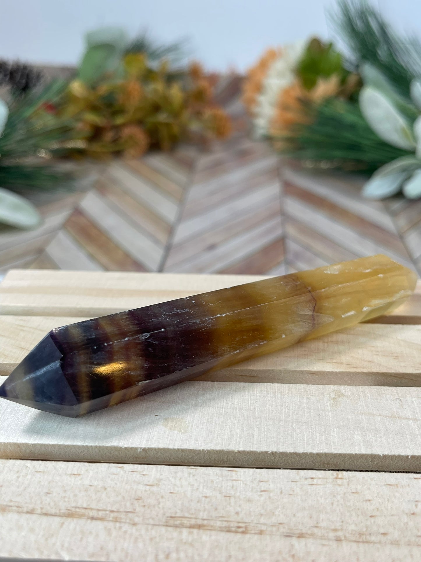 Wand - Natural Smokey Quartz Double Terminated Point Crystal - 86g