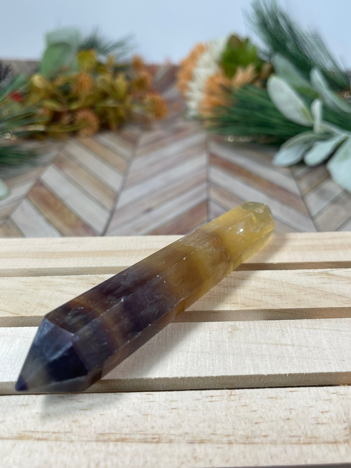 Wand - Natural Smokey Quartz Double Terminated Point Crystal - 86g