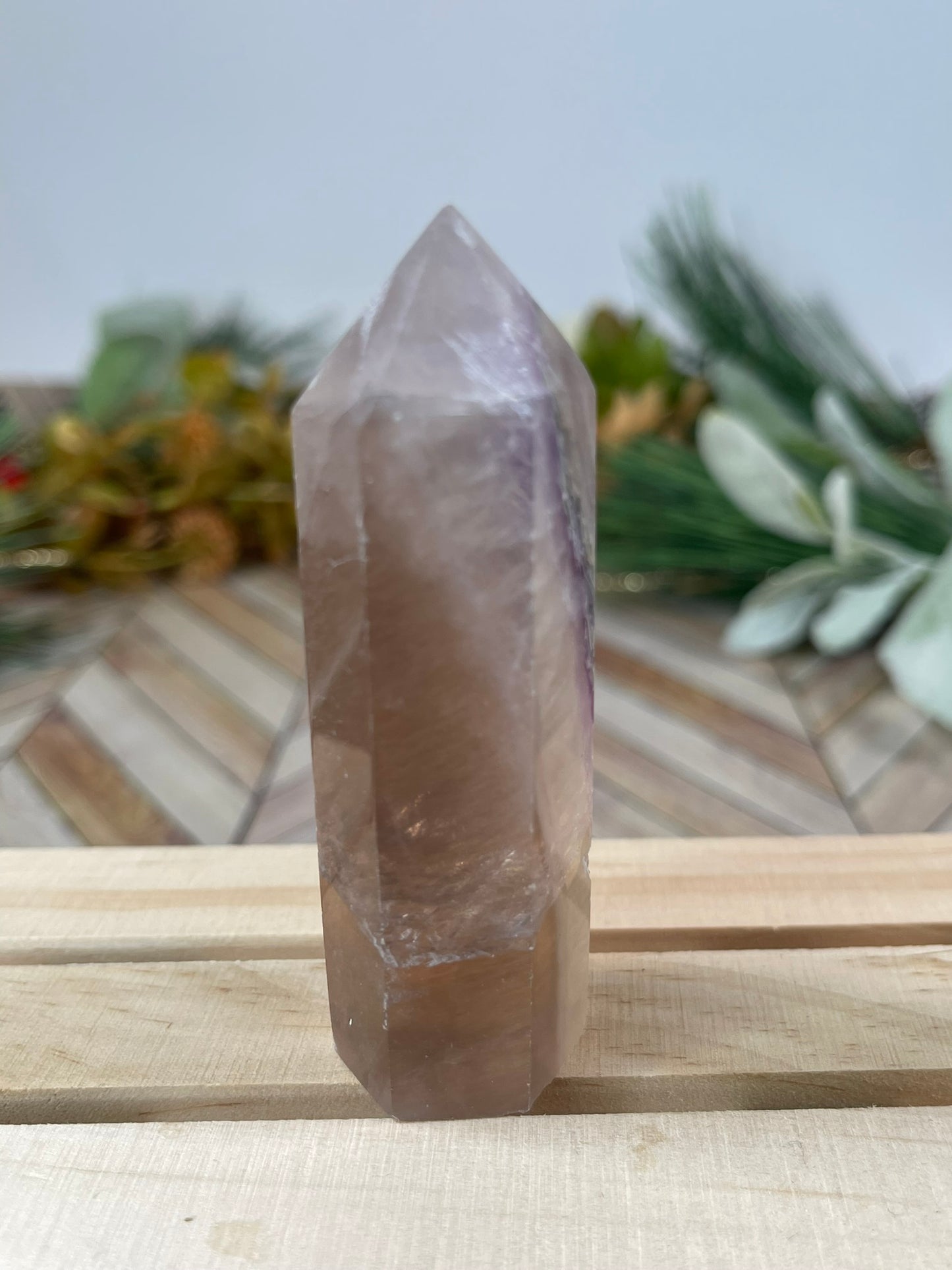 Tower - Rainbow Fluorite Natural Stone Jasper Crystal Obelisk Point - 113g