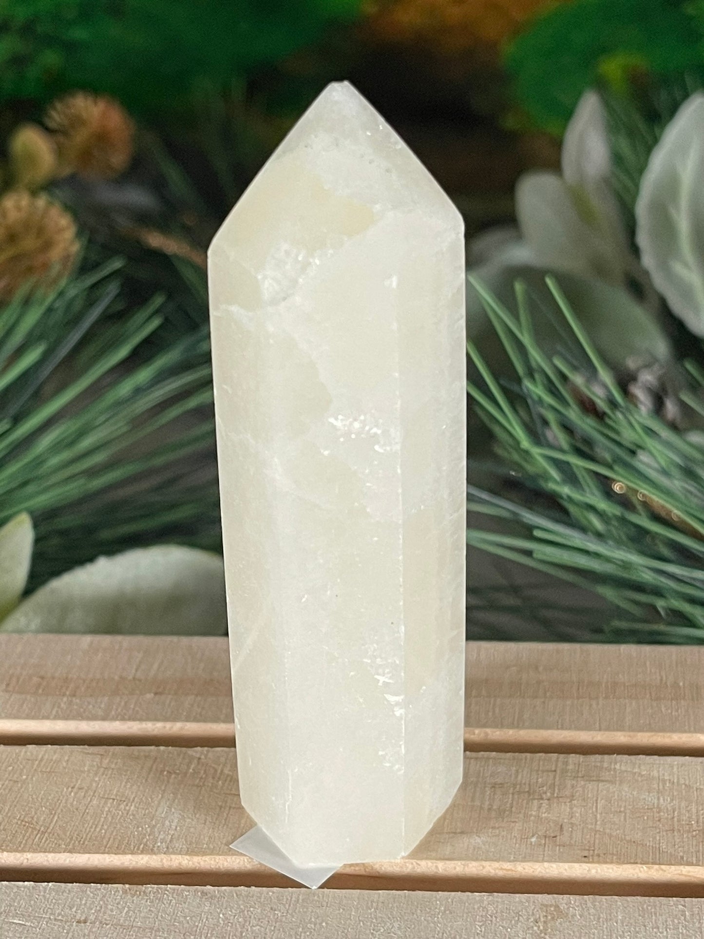 Tower - Afghanistan Calcite Natural Stone Jasper Quartz Crystal Obelisk Point - 101g