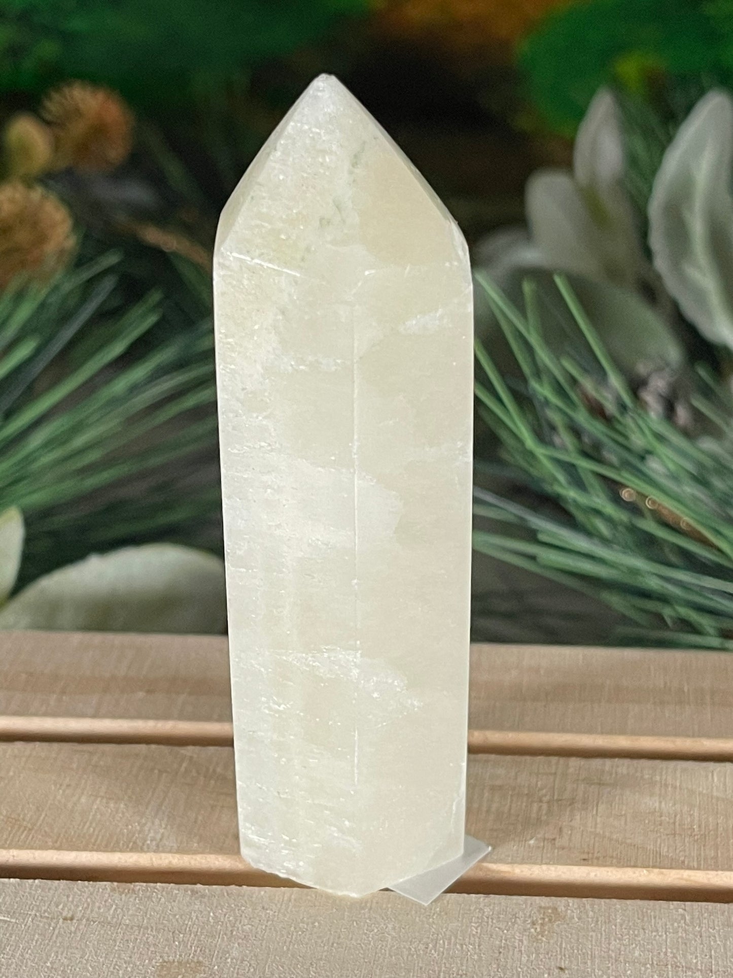 Tower - Afghanistan Calcite Natural Stone Jasper Quartz Crystal Obelisk Point - 101g