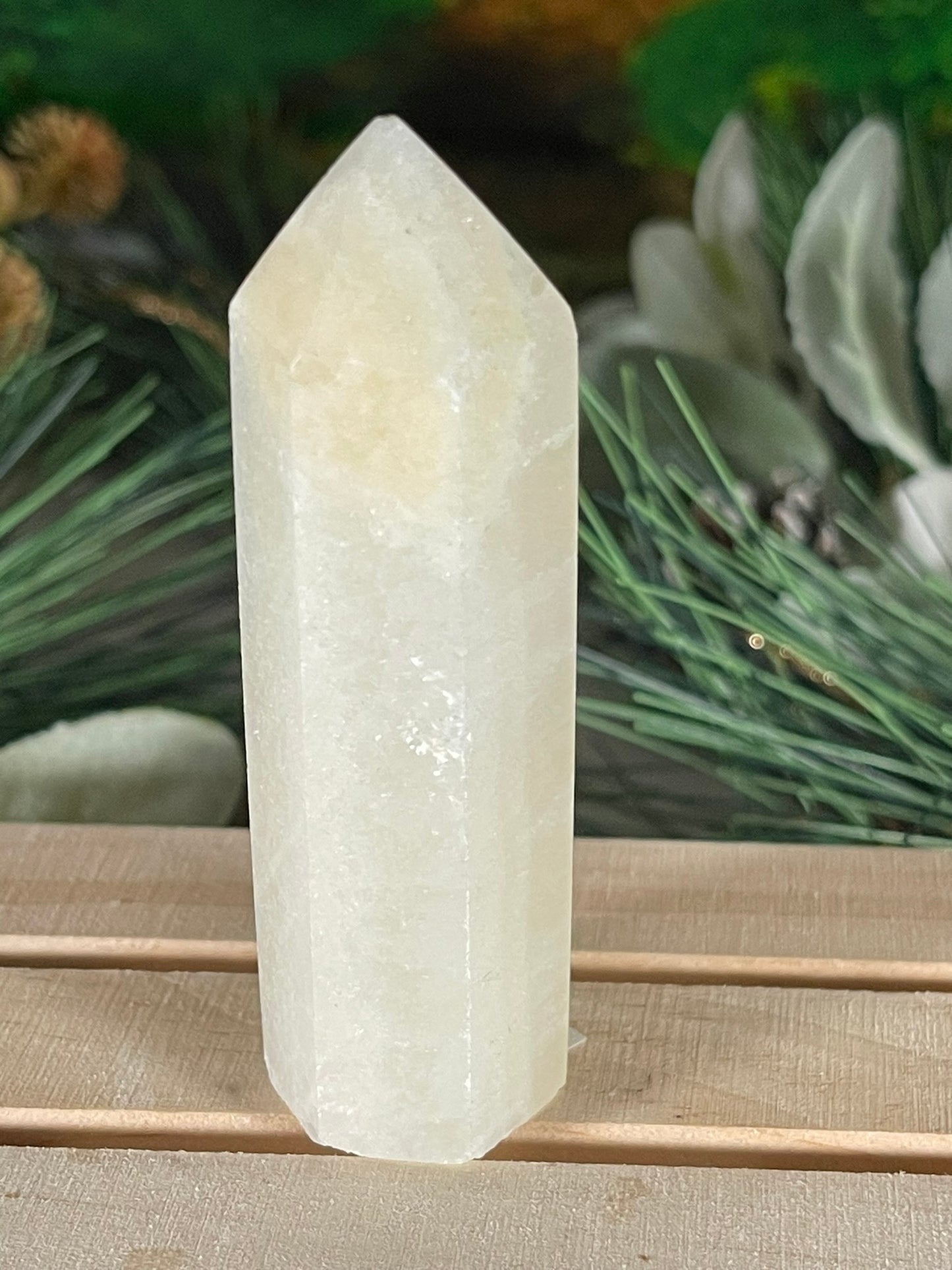 Tower - Afghanistan Calcite Natural Stone Jasper Quartz Crystal Obelisk Point - 101g