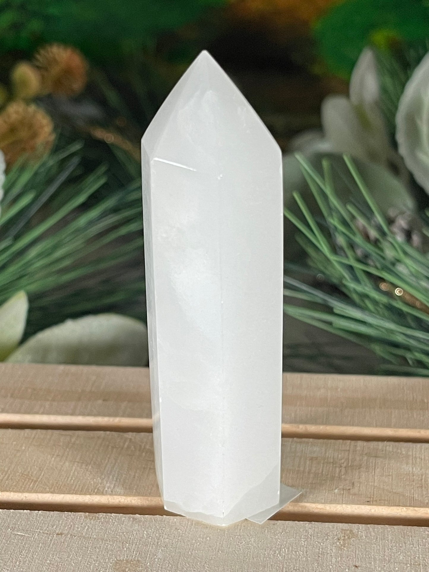 Tower - Afghanistan Calcite Natural Stone Jasper Quartz Crystal Obelisk Point - 86g