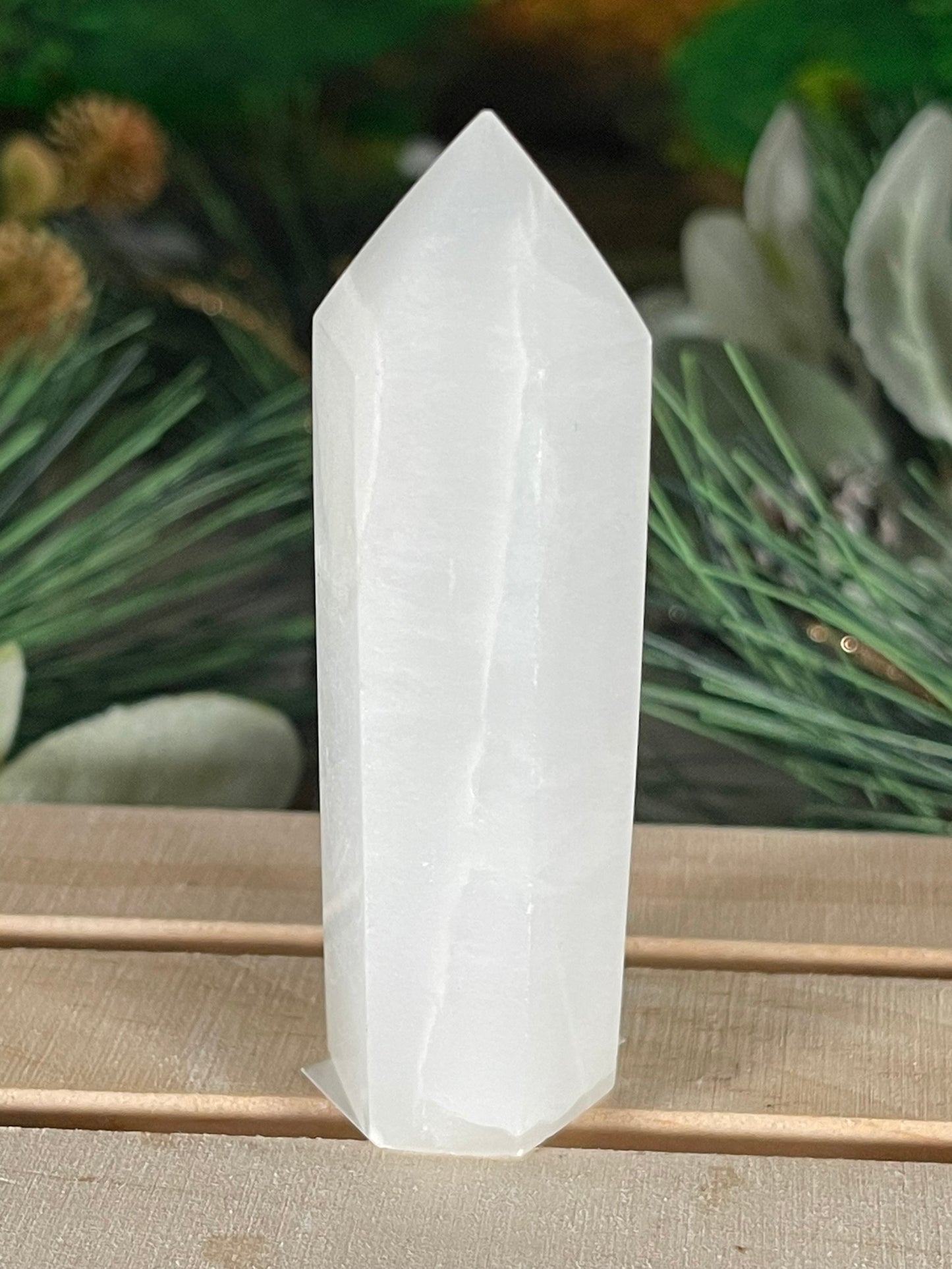 Tower - Afghanistan Calcite Natural Stone Jasper Quartz Crystal Obelisk Point - 86g