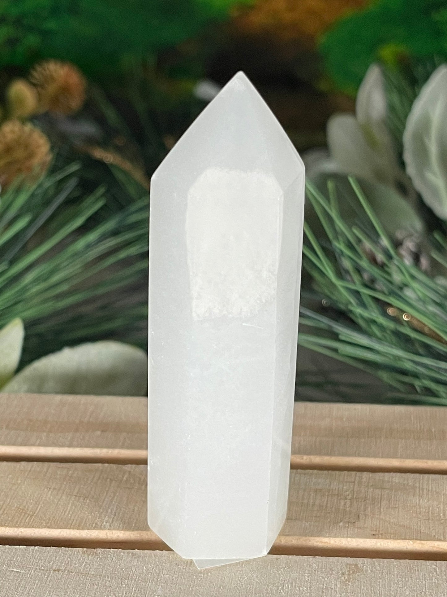 Tower - Afghanistan Calcite Natural Stone Jasper Quartz Crystal Obelisk Point - 86g