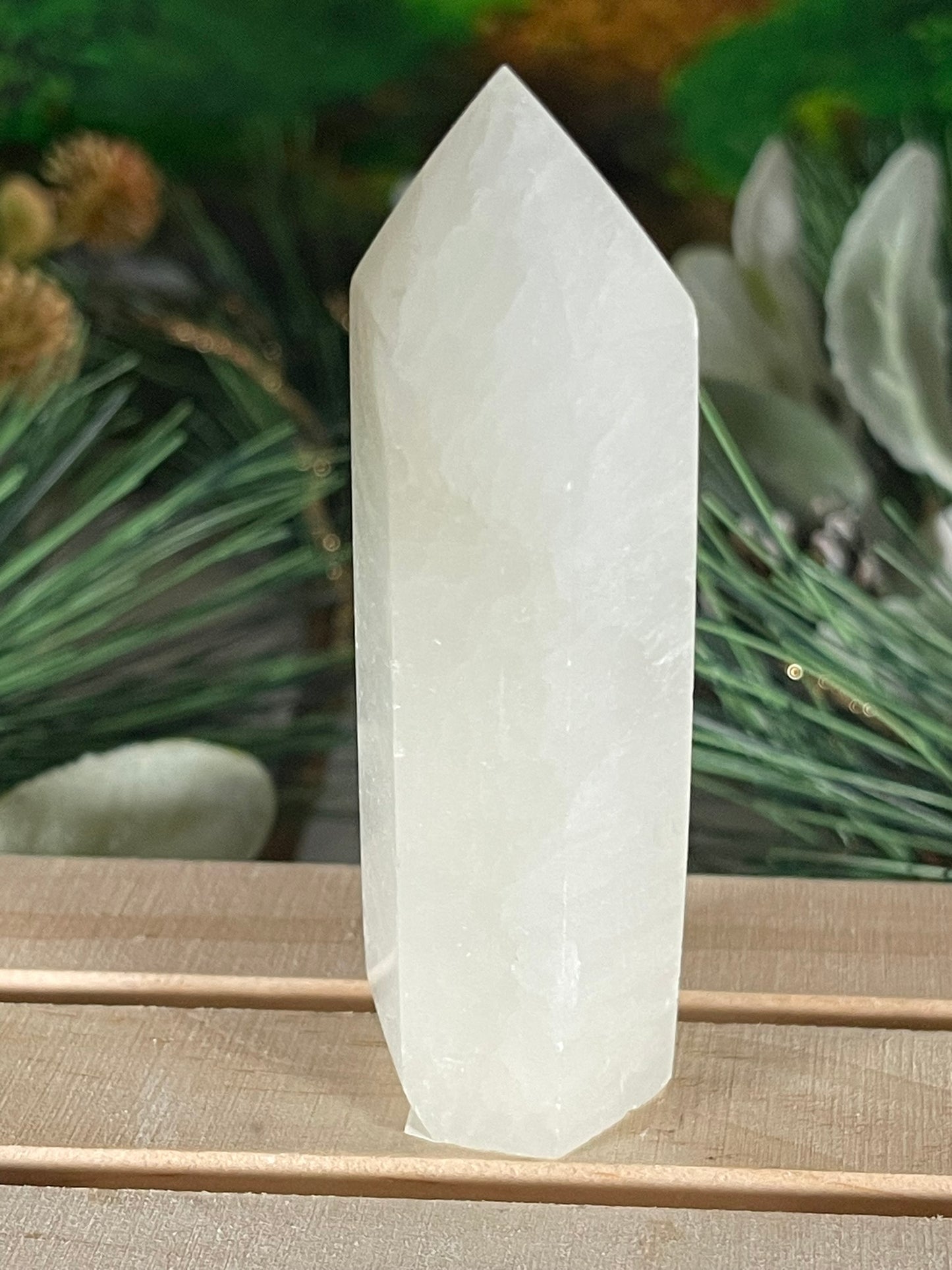 Tower - Afghanistan Calcite Natural Stone Jasper Quartz Crystal Obelisk Point - 108g