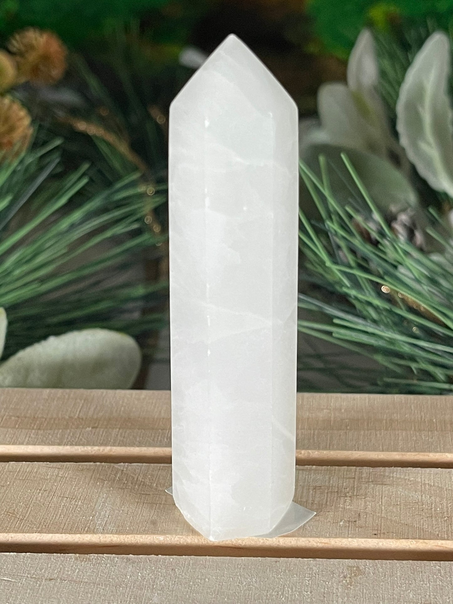 Tower - Afghanistan Calcite Natural Stone Jasper Quartz Crystal Obelisk Point - 62g