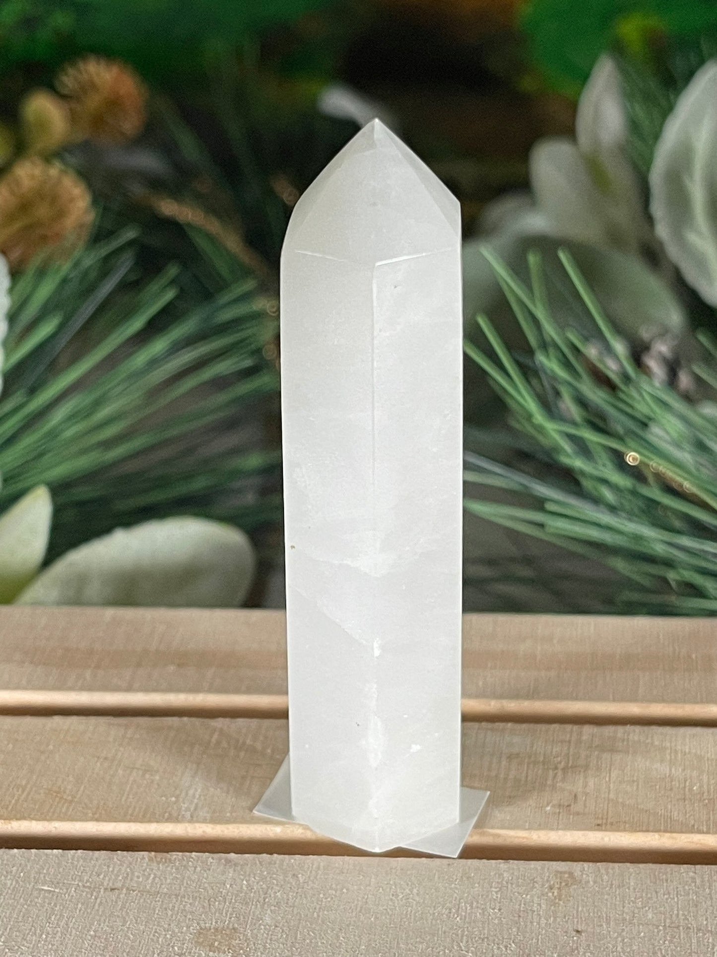 Tower - Afghanistan Calcite Natural Stone Jasper Quartz Crystal Obelisk Point - 62g