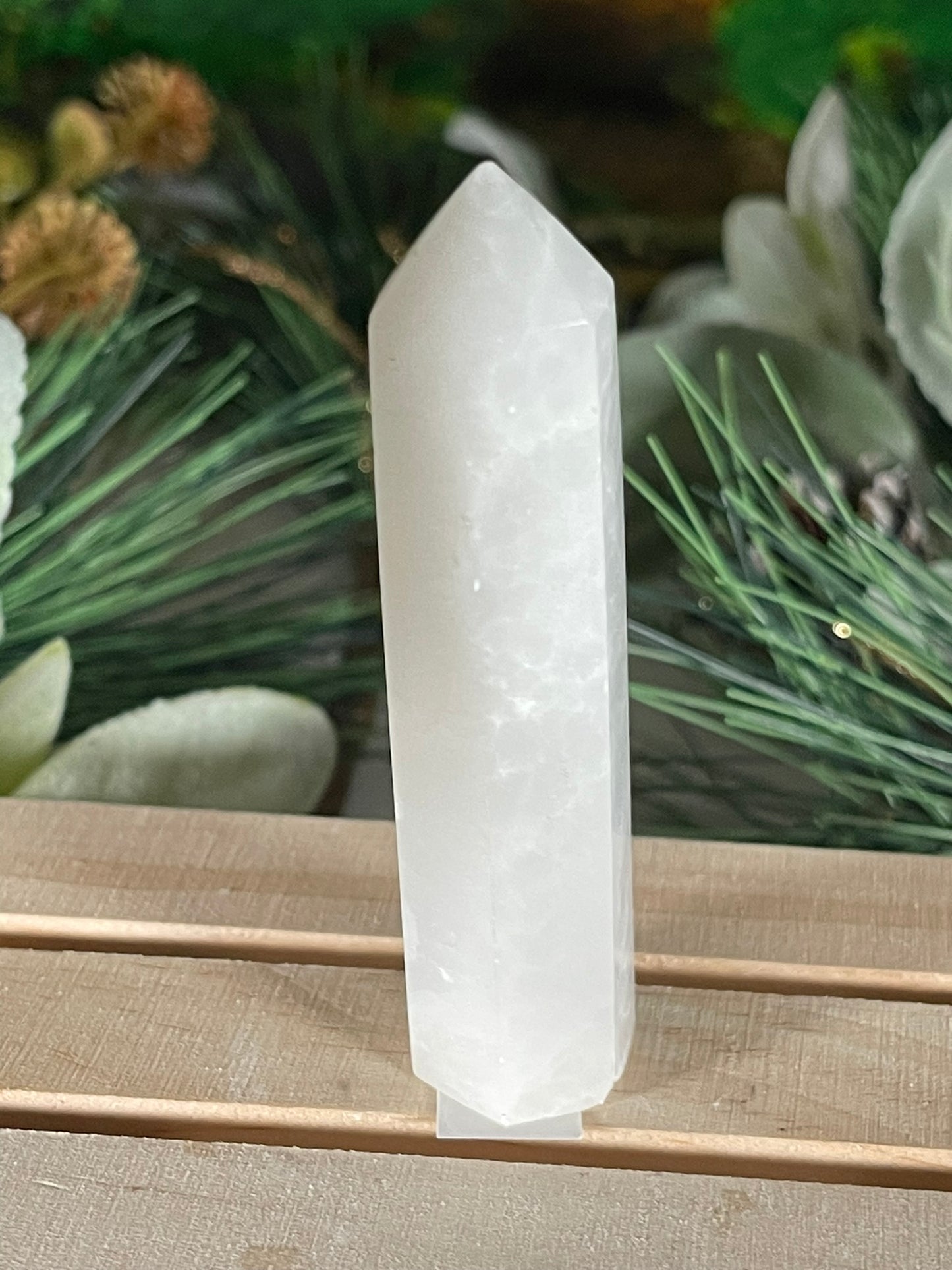 Tower - Afghanistan Calcite Natural Stone Jasper Quartz Crystal Obelisk Point - 62g