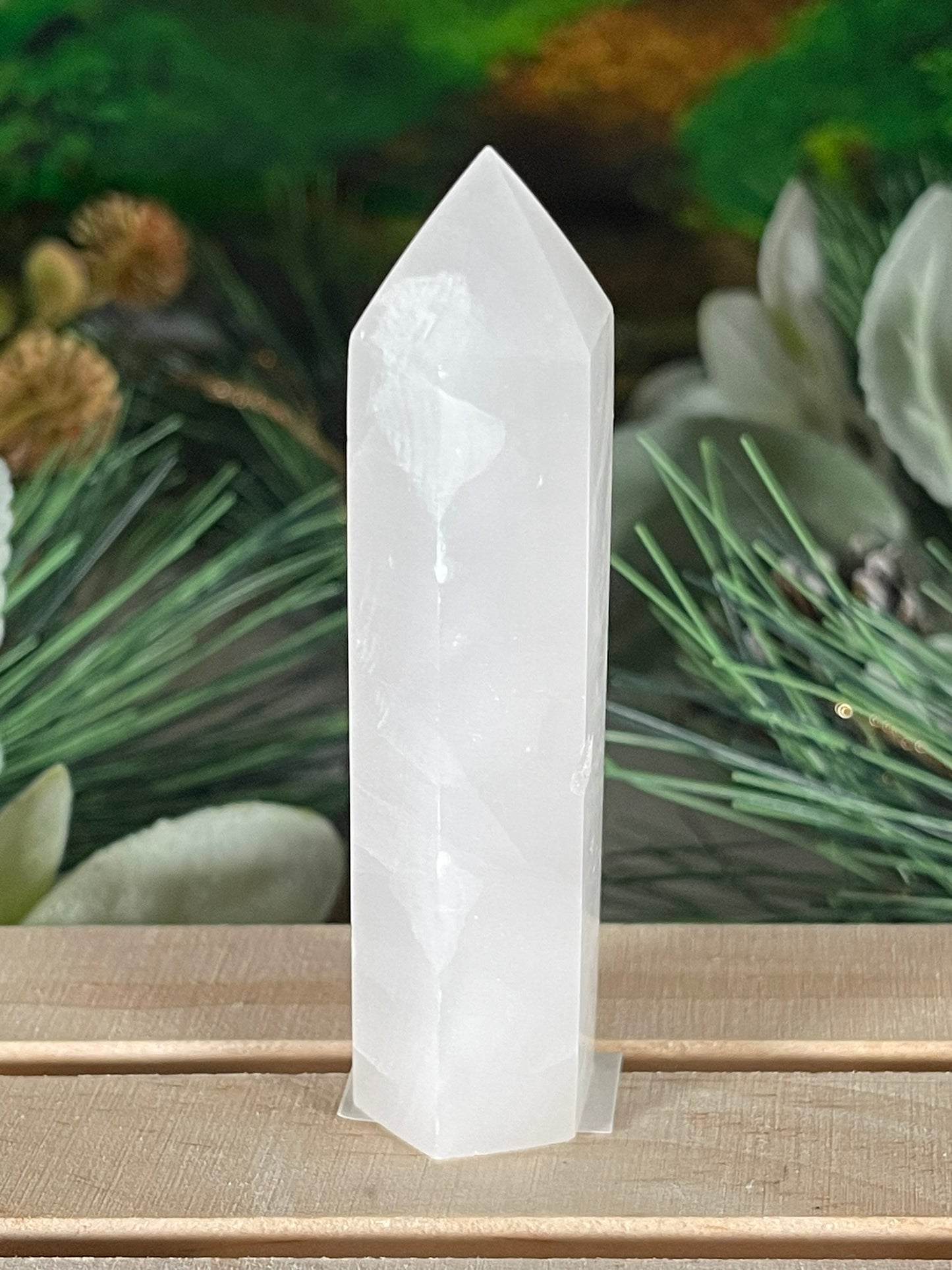 Tower - Afghanistan Calcite Natural Stone Jasper Quartz Crystal Obelisk Point - 77g