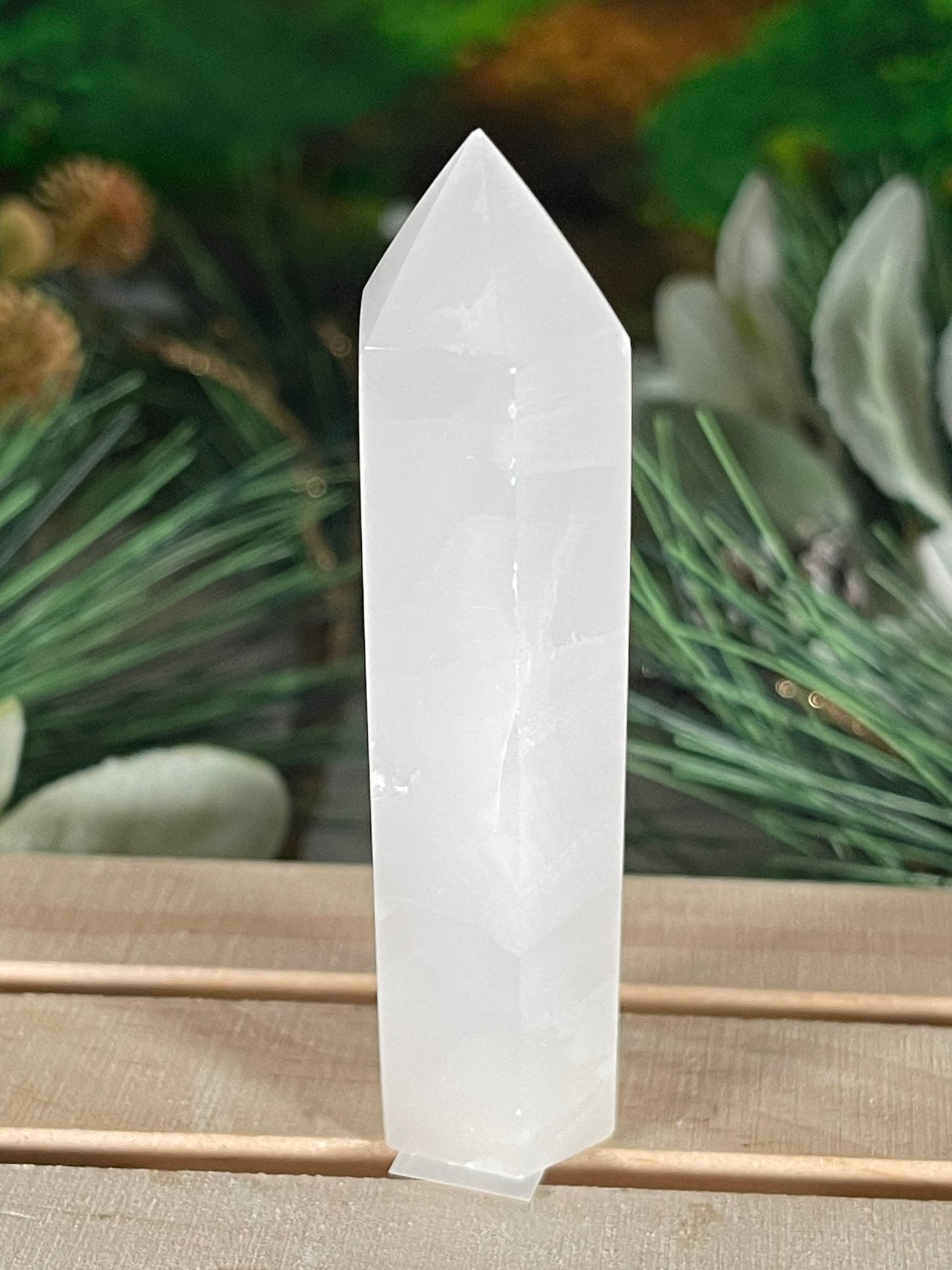 Tower - Afghanistan Calcite Natural Stone Jasper Quartz Crystal Obelisk Point - 77g