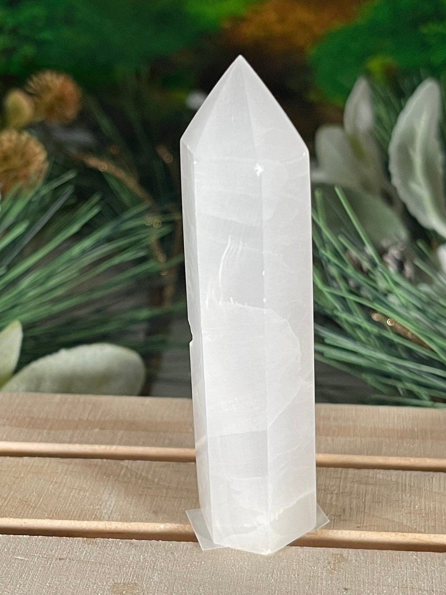 Tower - Afghanistan Calcite Natural Stone Jasper Quartz Crystal Obelisk Point - 77g