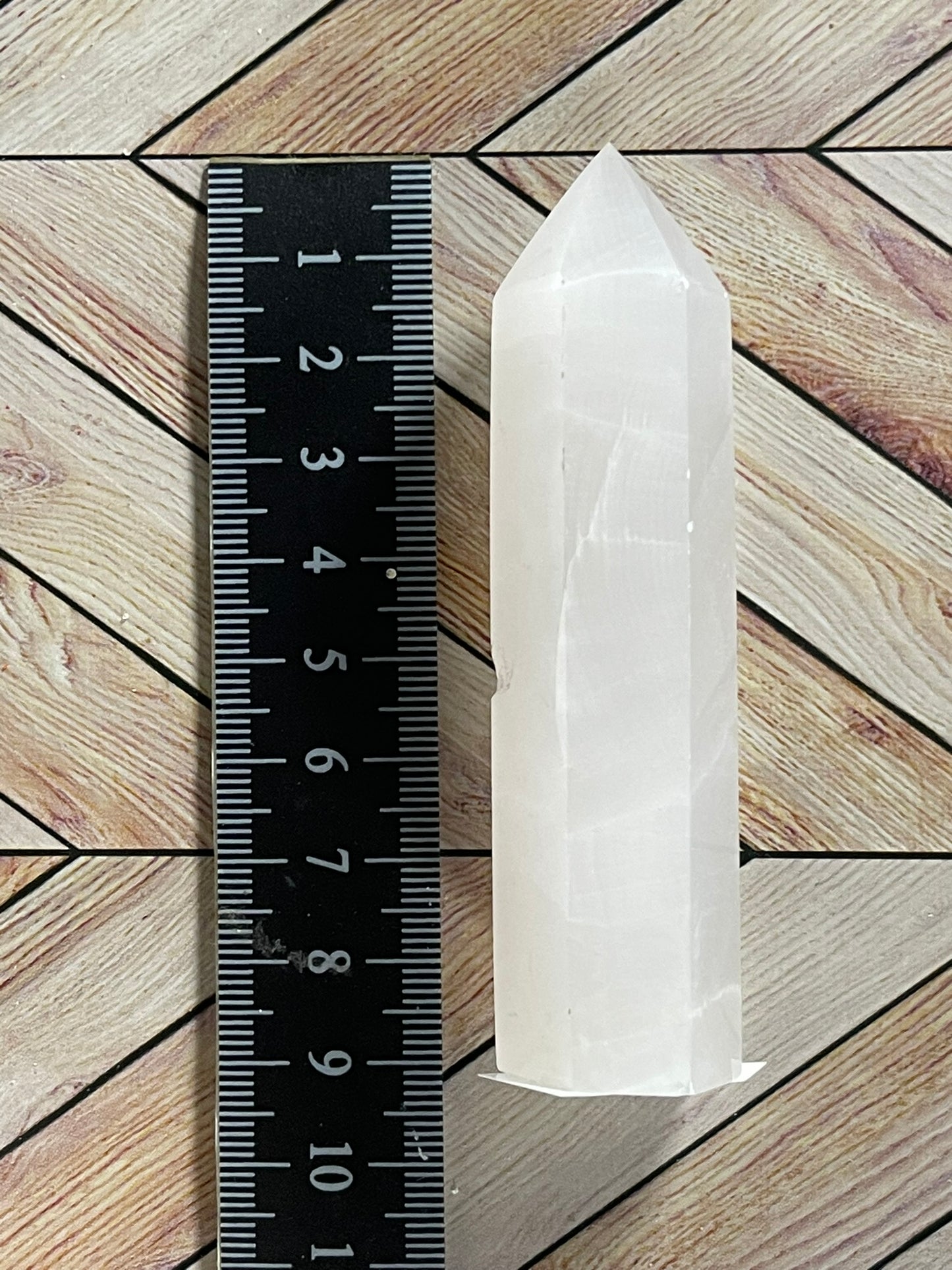 Tower - Afghanistan Calcite Natural Stone Jasper Quartz Crystal Obelisk Point - 77g